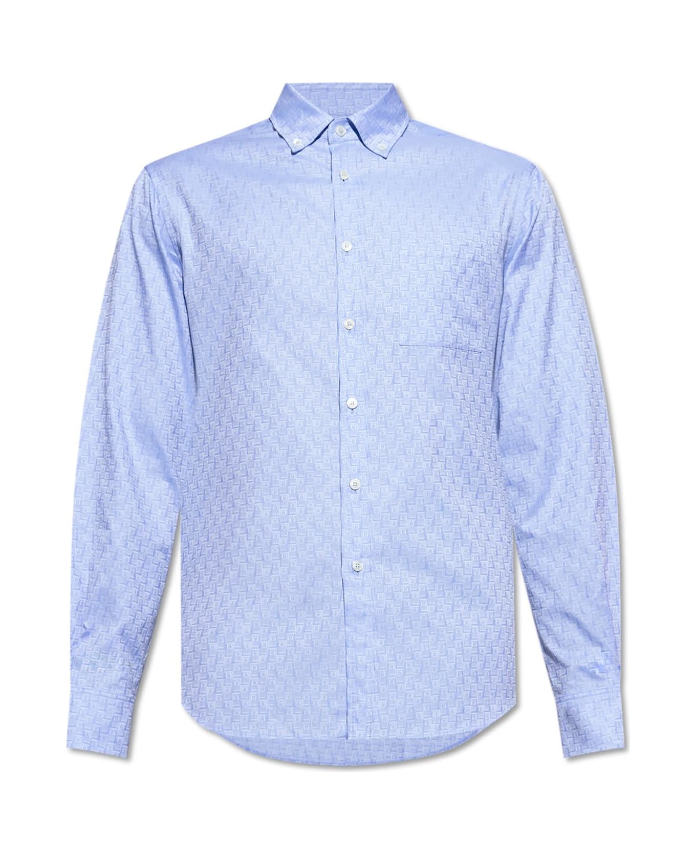 Ferragamo Monogram Shirt - BLUE