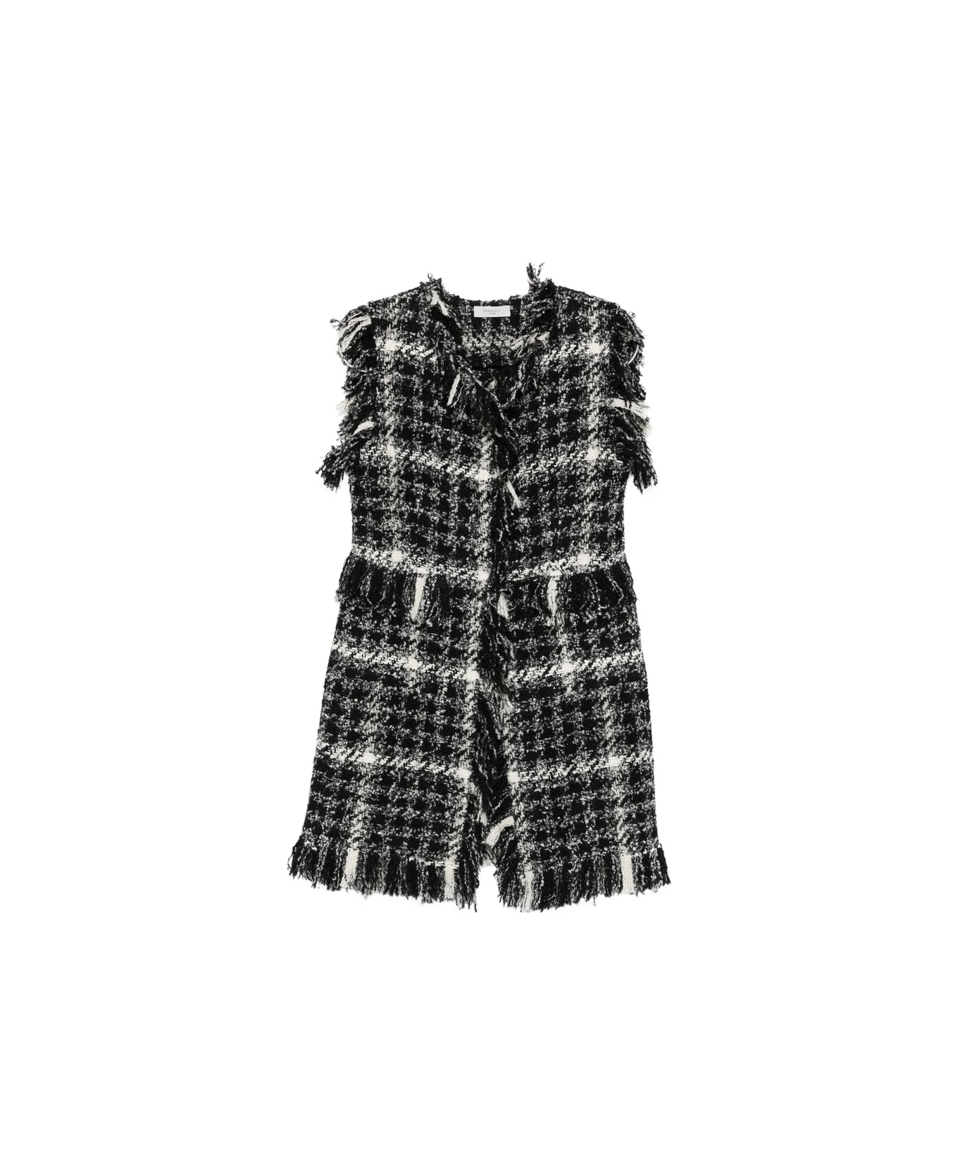 Charlott Waistcoat - BLACK/WHITE