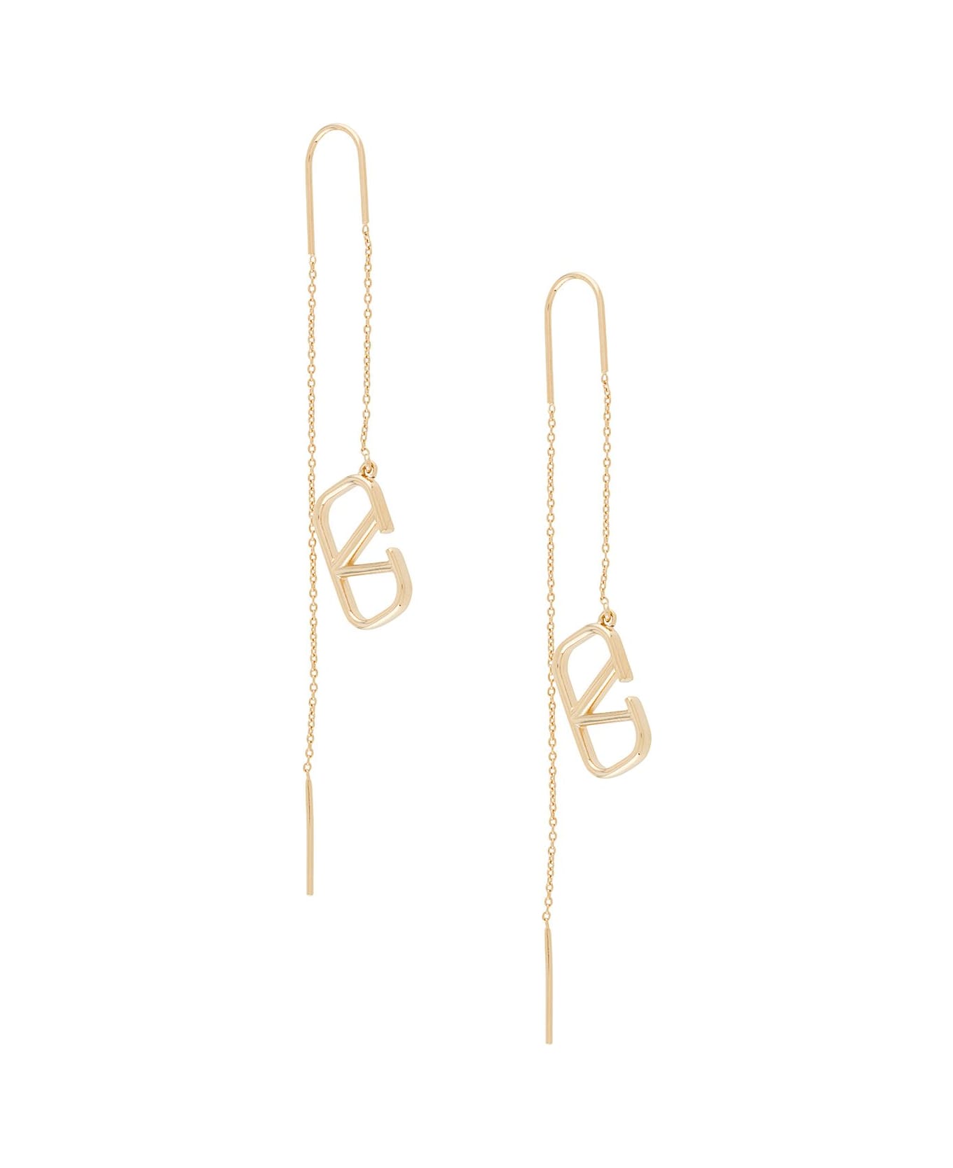 Valentino Garavani Vlogo Pendant Earrings - Golden