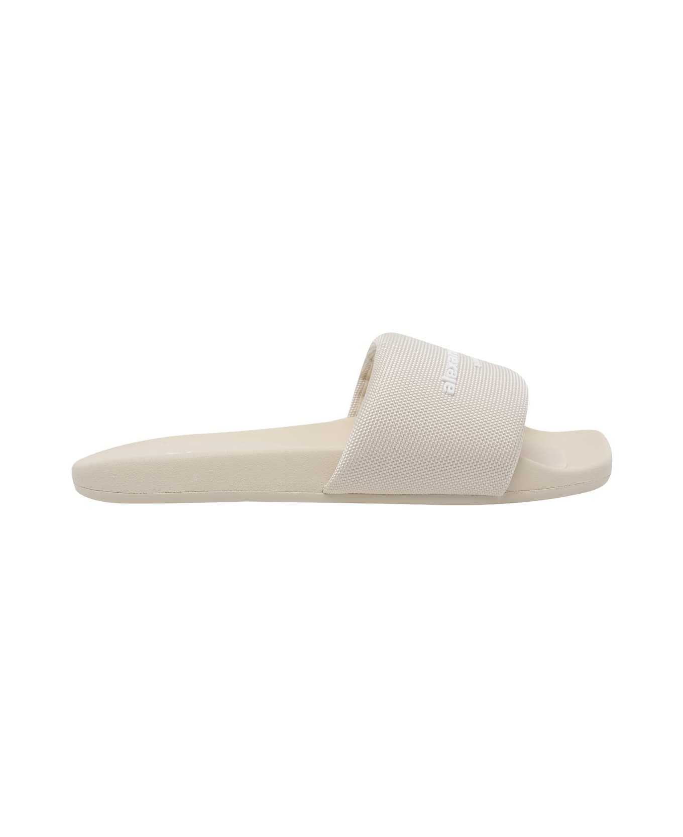 Alexander Wang Logo Slide Sandals - Beige