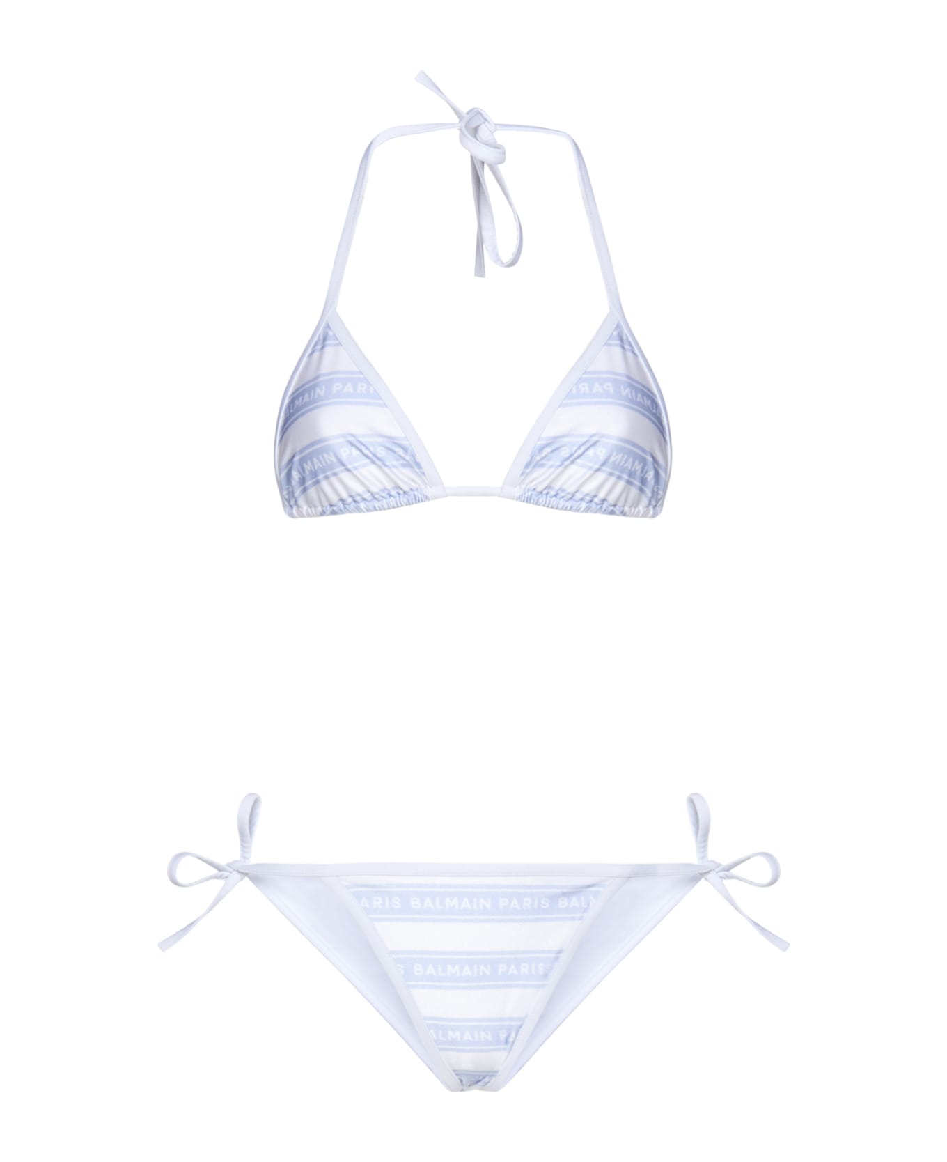 Balmain Swimwear - Light blue white