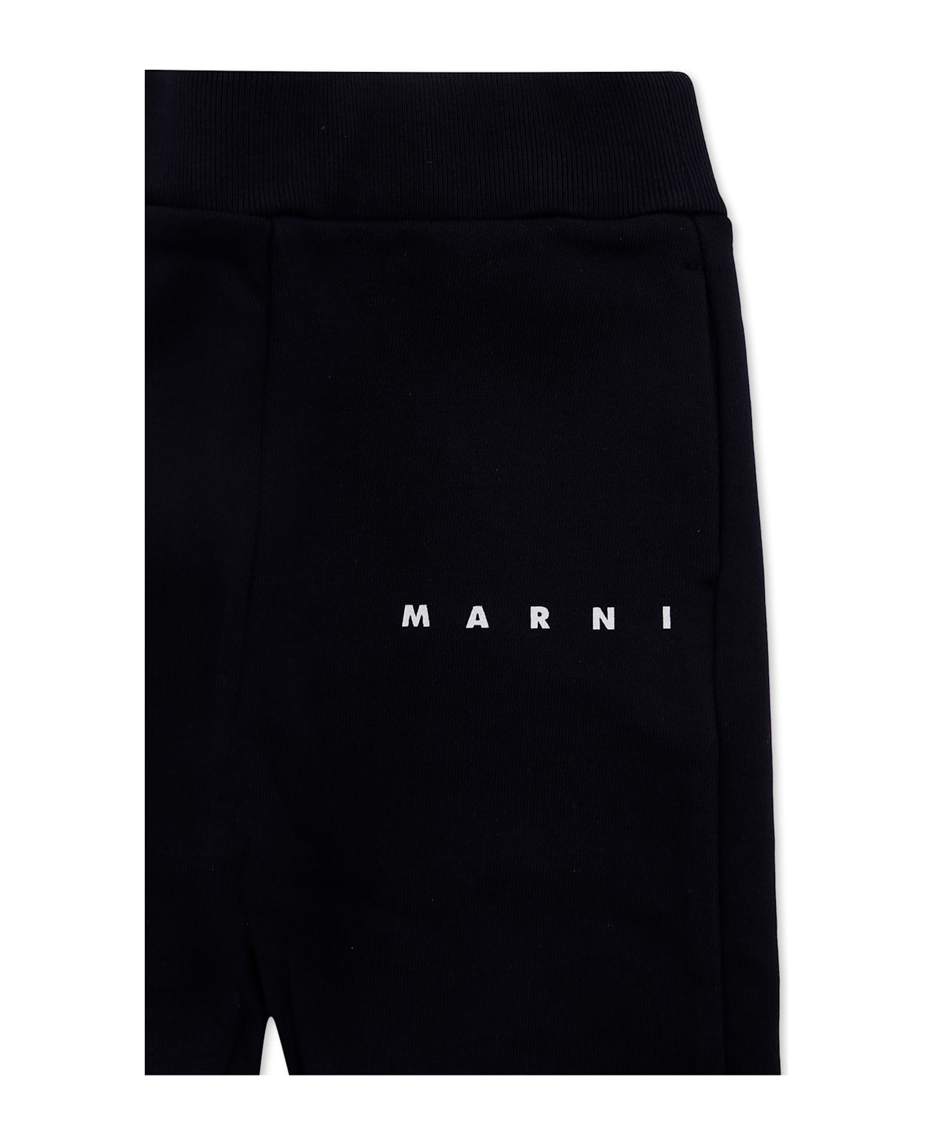 Marni Blue Trousers For Baby Boy With Logo - Blue