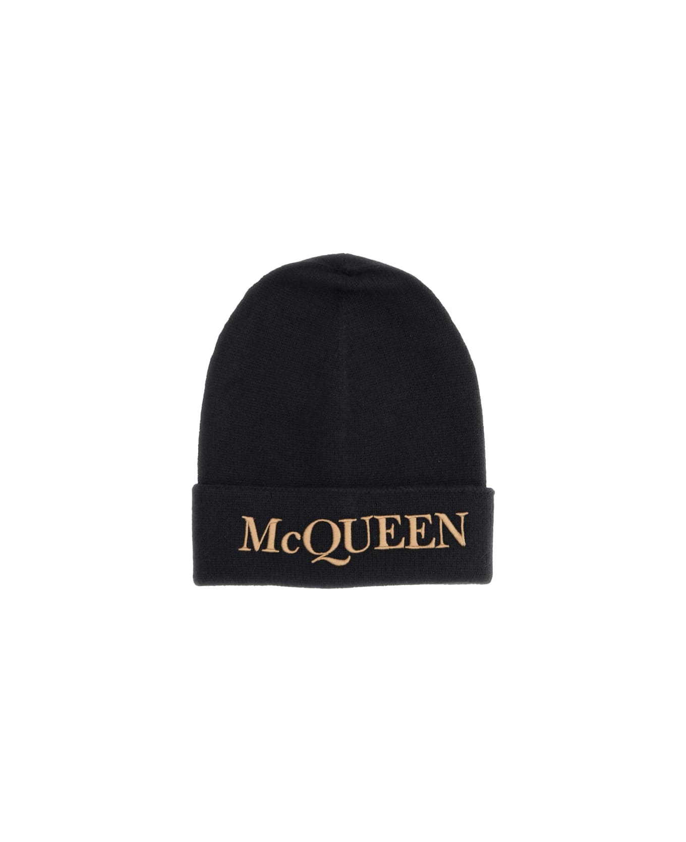 Alexander McQueen Woolen Hat - BLACK