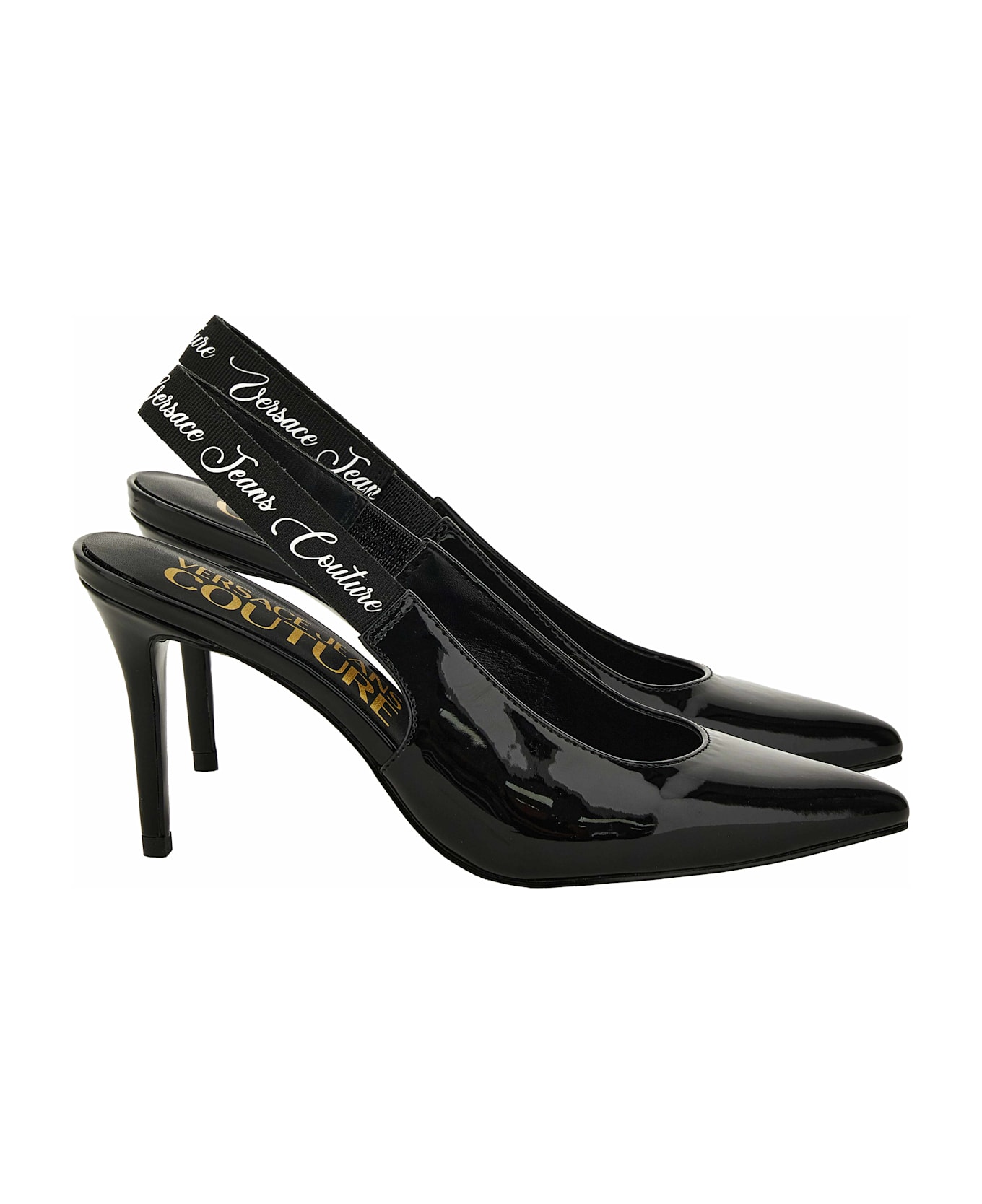 Versace Jeans Couture Slingback - Black フラットシューズ