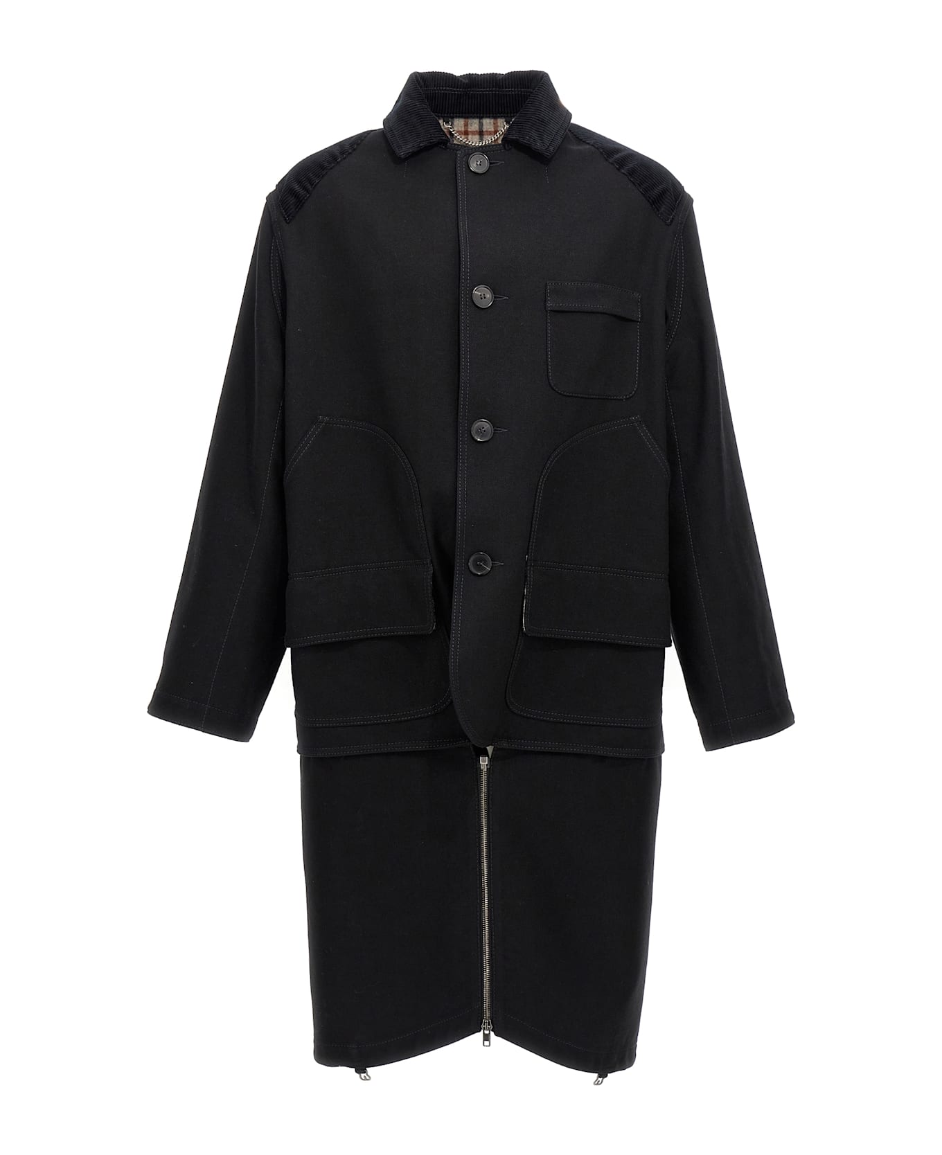 Maison Margiela Single-breasted Coat - BLACK コート