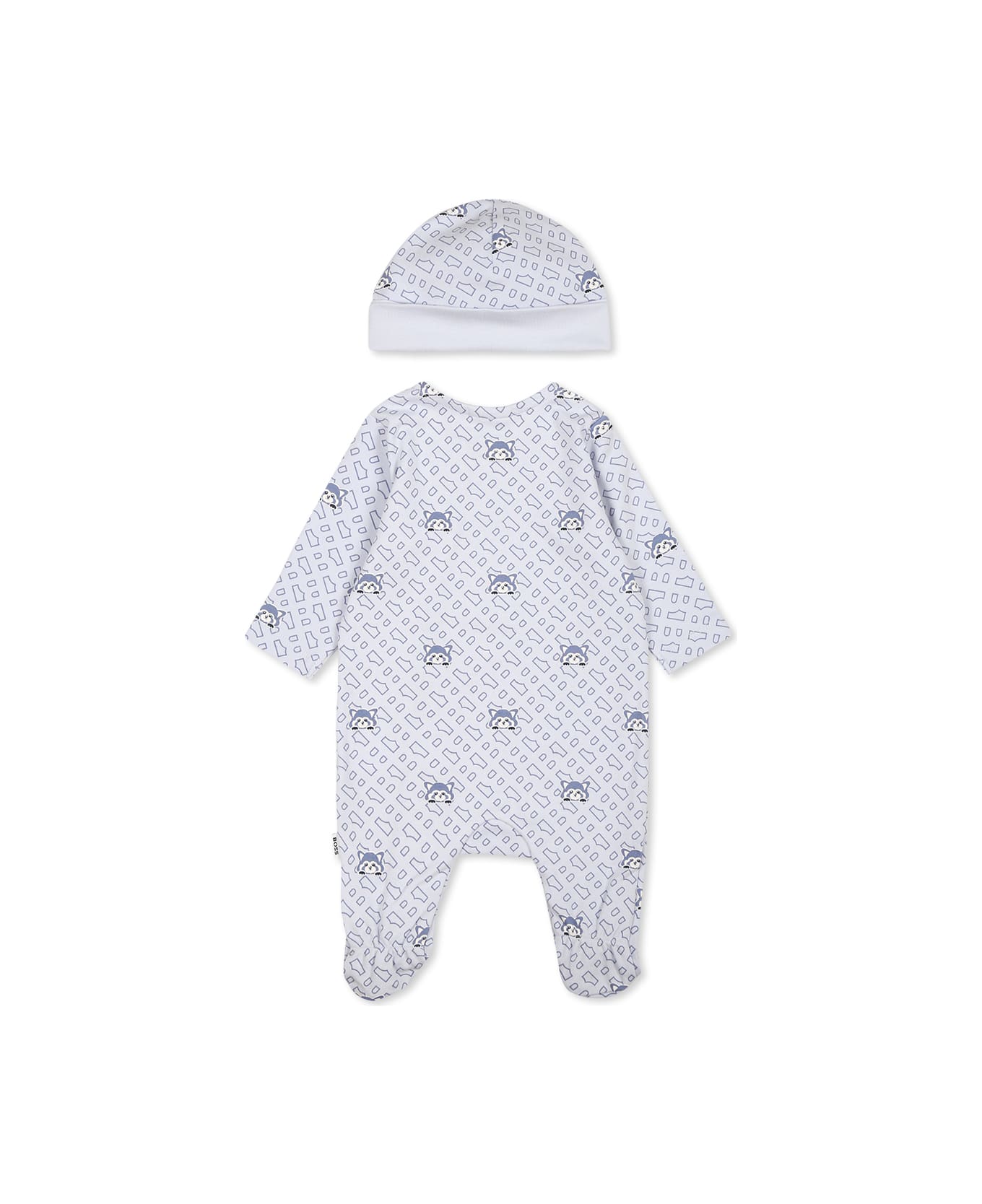 Hugo Boss Light Blue Babygrow Set For Baby Boy With Logo - Light Blue
