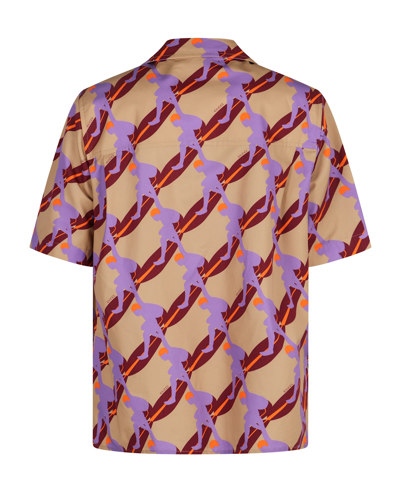 Gucci Printed Cotton Poplin Shirt - Beige シャツ