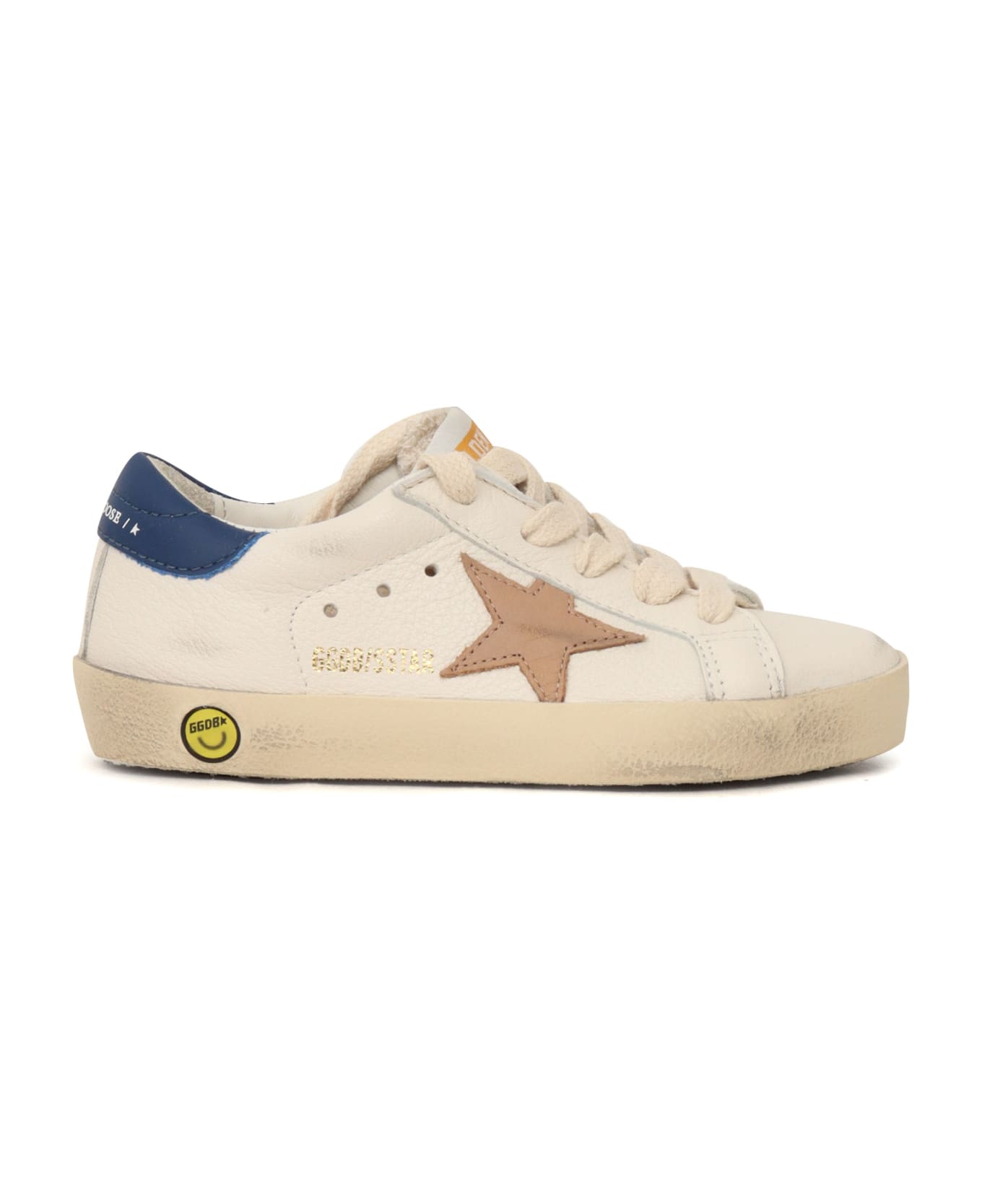 Golden Goose Super Star Nappa Upper And List Nabuk Star Leather Heel - WHITE