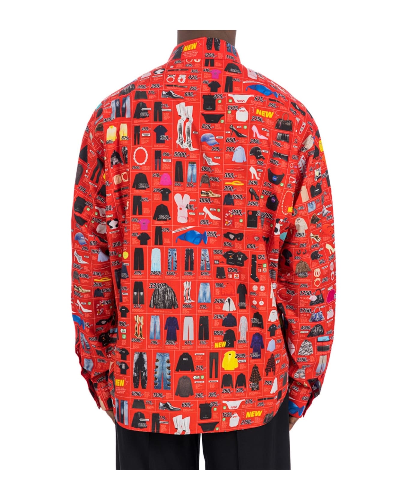 Balenciaga Printed Shirt - Red