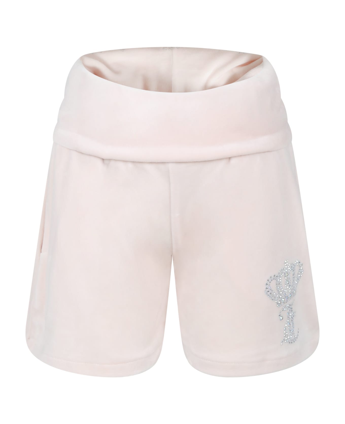 Juicy Couture Pink Shorts For Girl With Logo - Pink