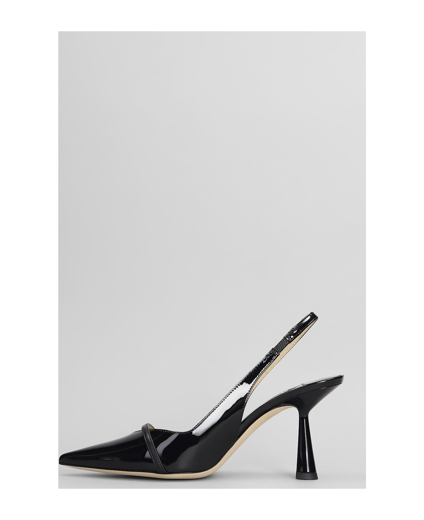 Jimmy Choo Amita 85 Pumps In Black Patent Leather - black