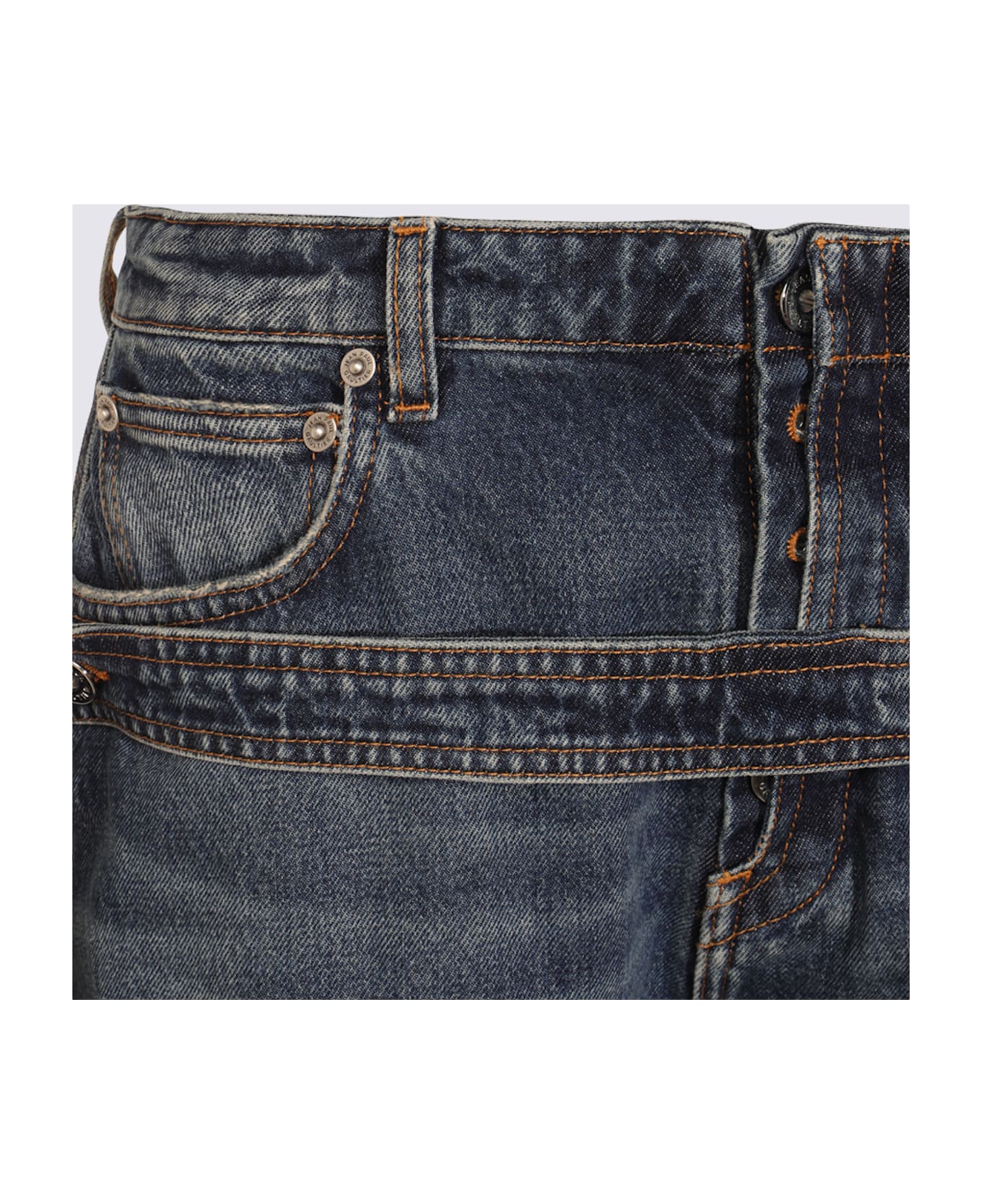 Jean Paul Gaultier Blue Cotton Denim Jeans - VINTAGE BLUE