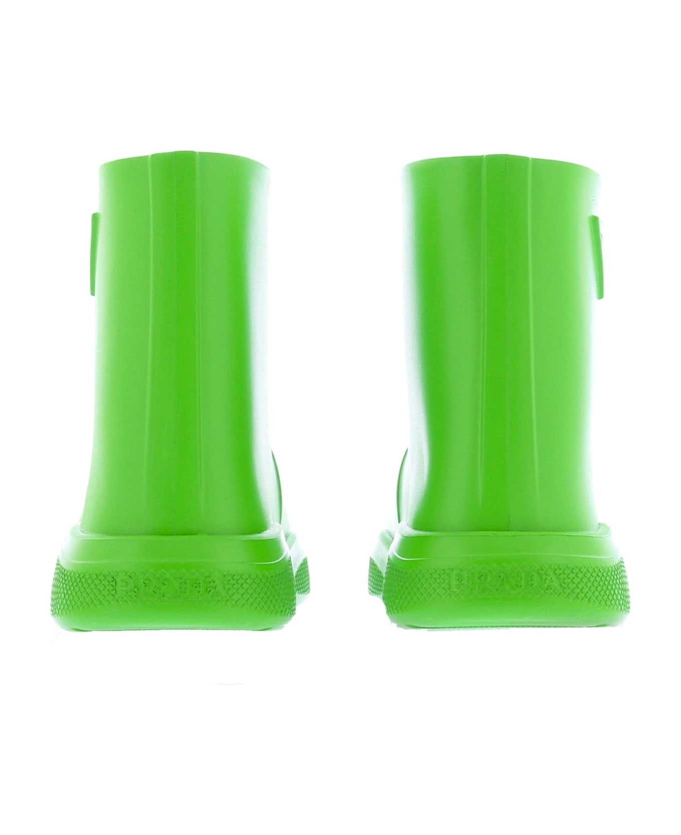 Prada Logo Rubber Boots - Green