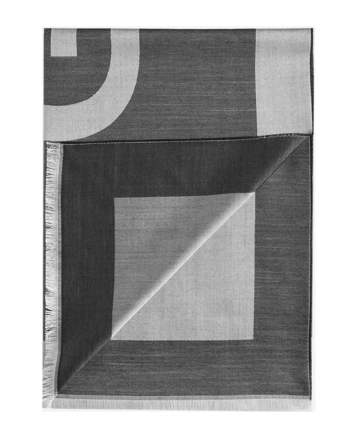 Givenchy Logo Silk And Wool Scarf - Black