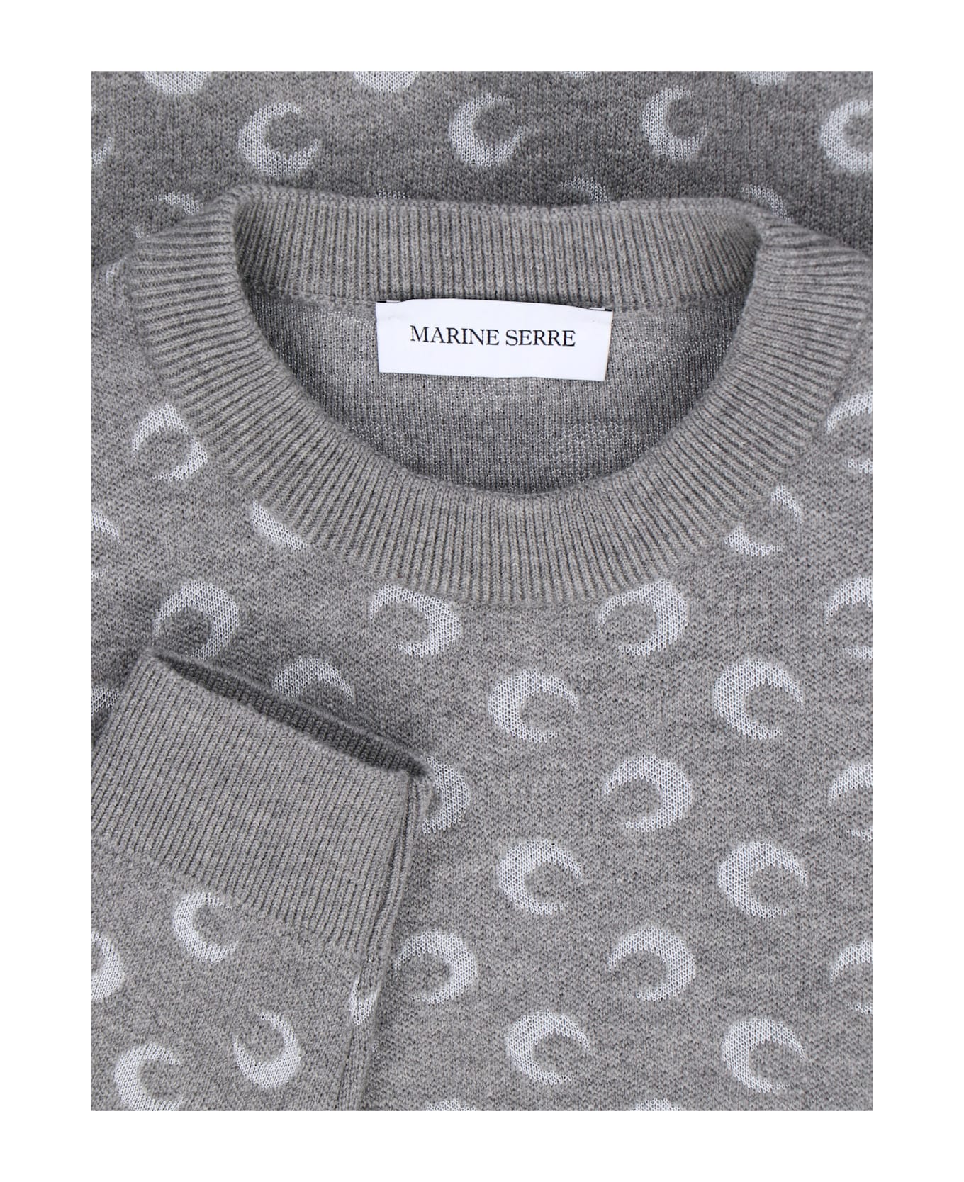 Marine Serre 
moon
 Logo Sweater - GREY