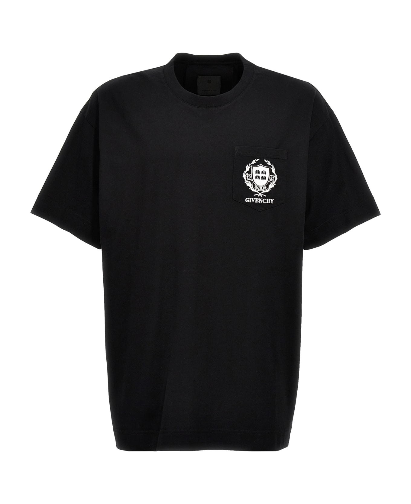 Givenchy Logo Embroidery T-shirt - Black シャツ