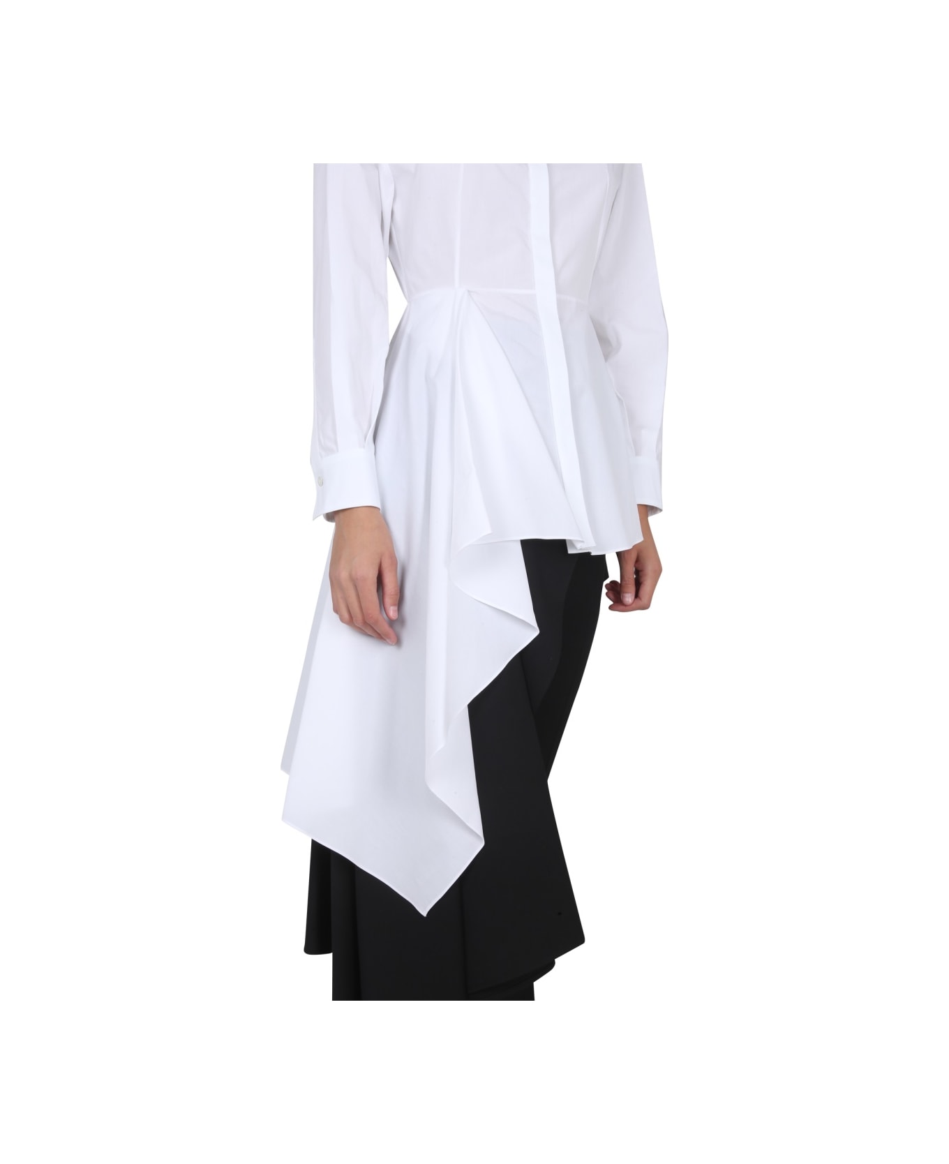 Alexander McQueen Asymmetric Shirt - WHITE シャツ