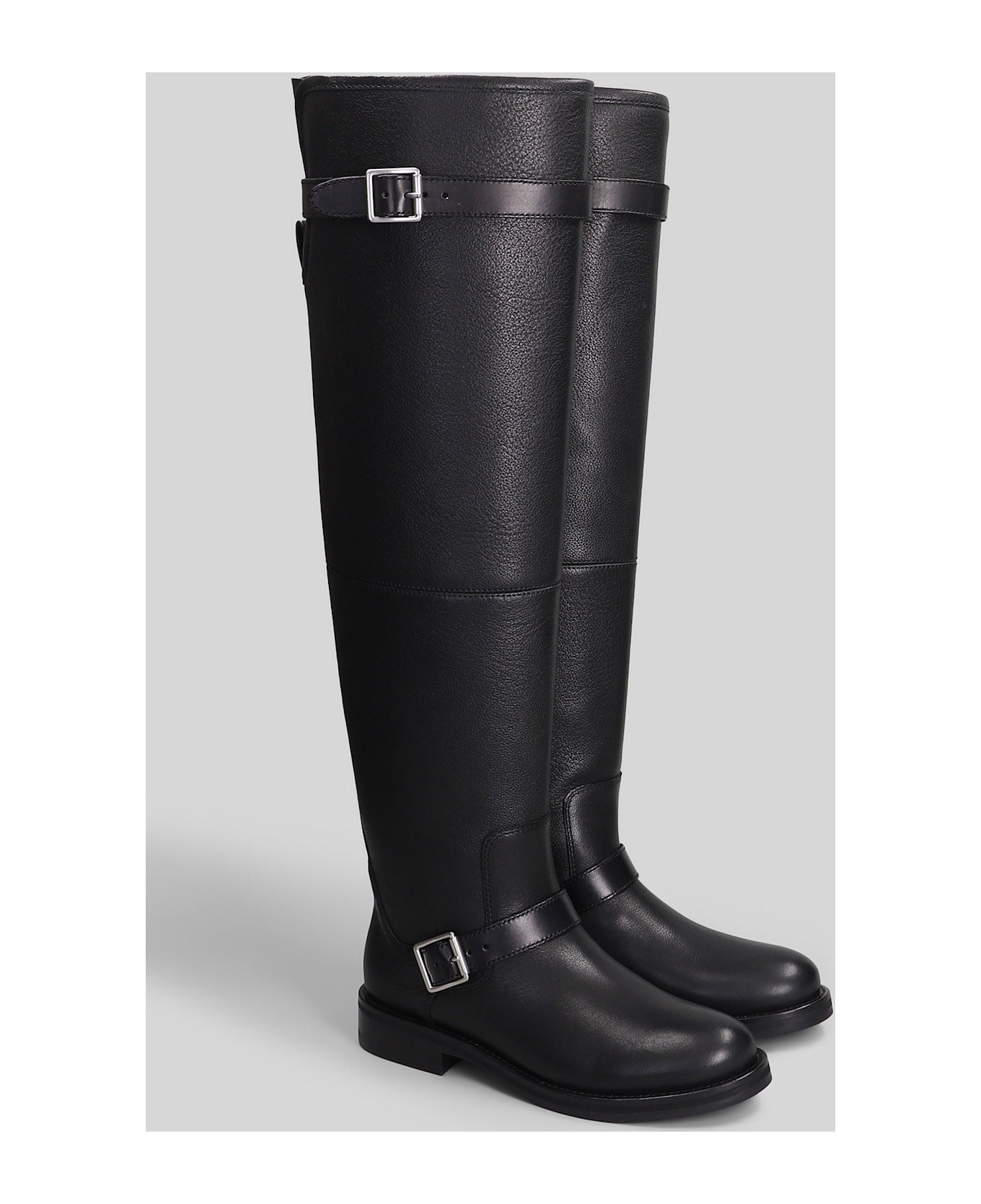 Simkhai Noah Low Heels Boots In Black Leather - black