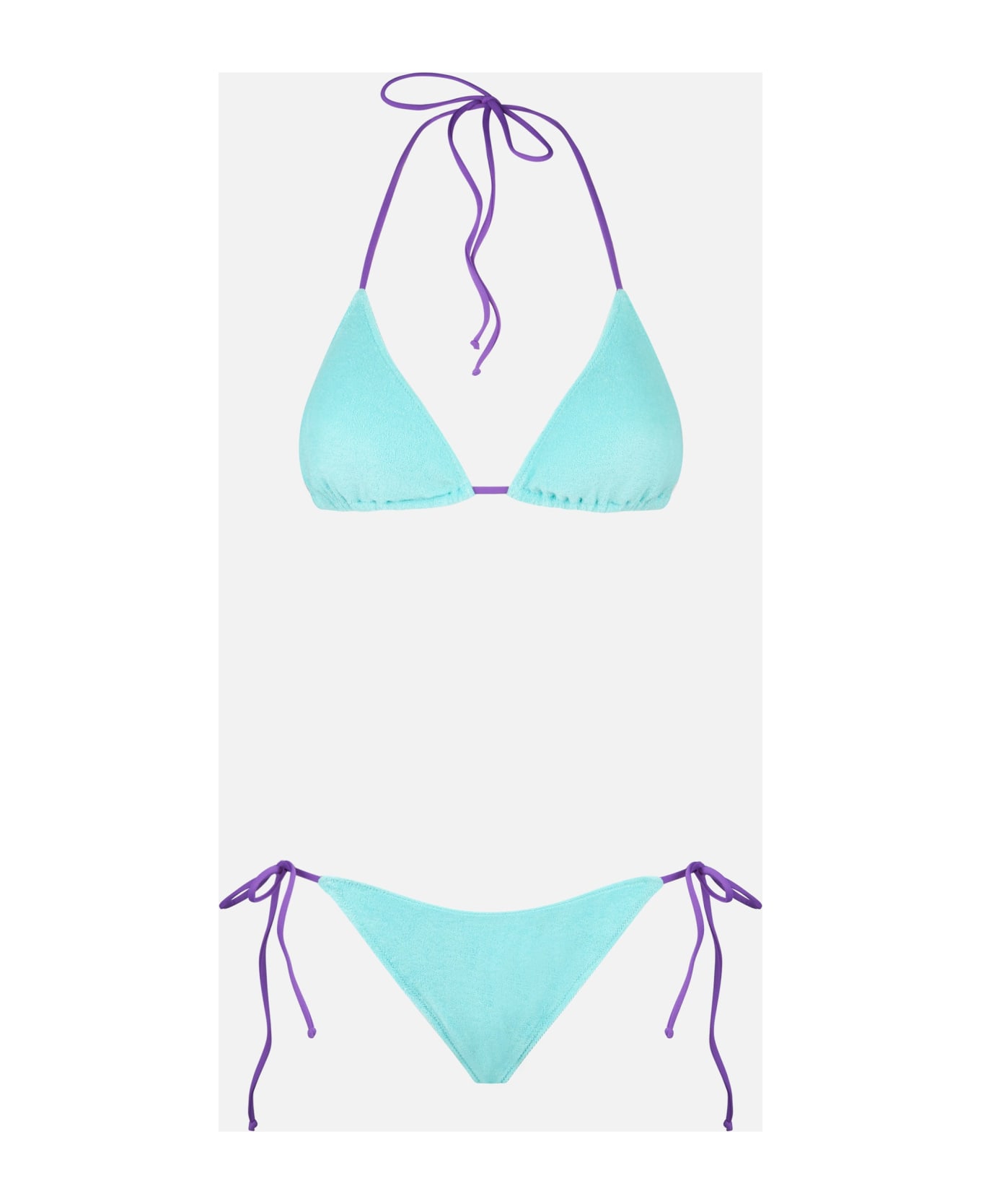 MC2 Saint Barth Woman Water Green Terry Triangle Bikini | Melissa Satta Special Edition - GREEN ビキニ