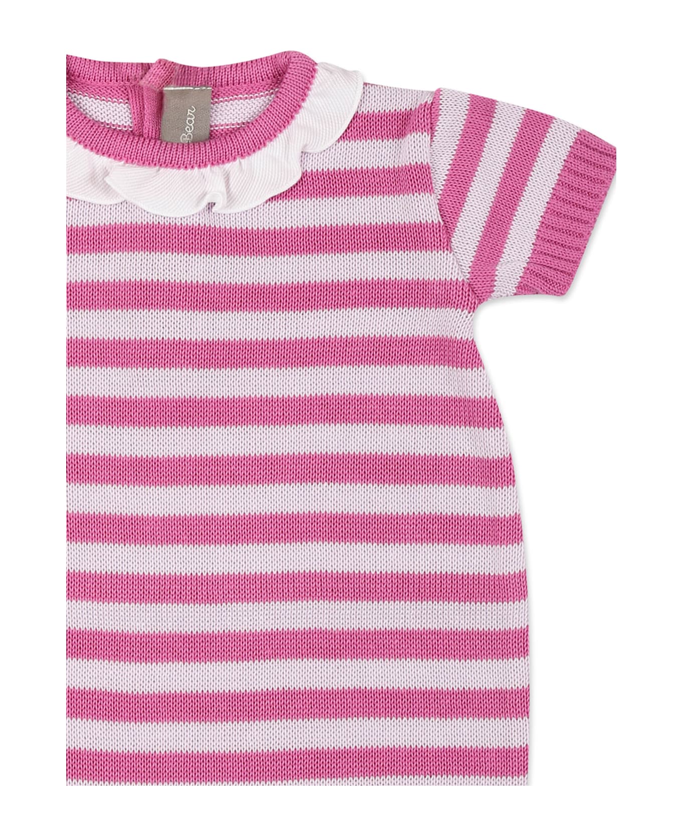 Little Bear Fuchsia Romper For Baby Girl - Fuchsia