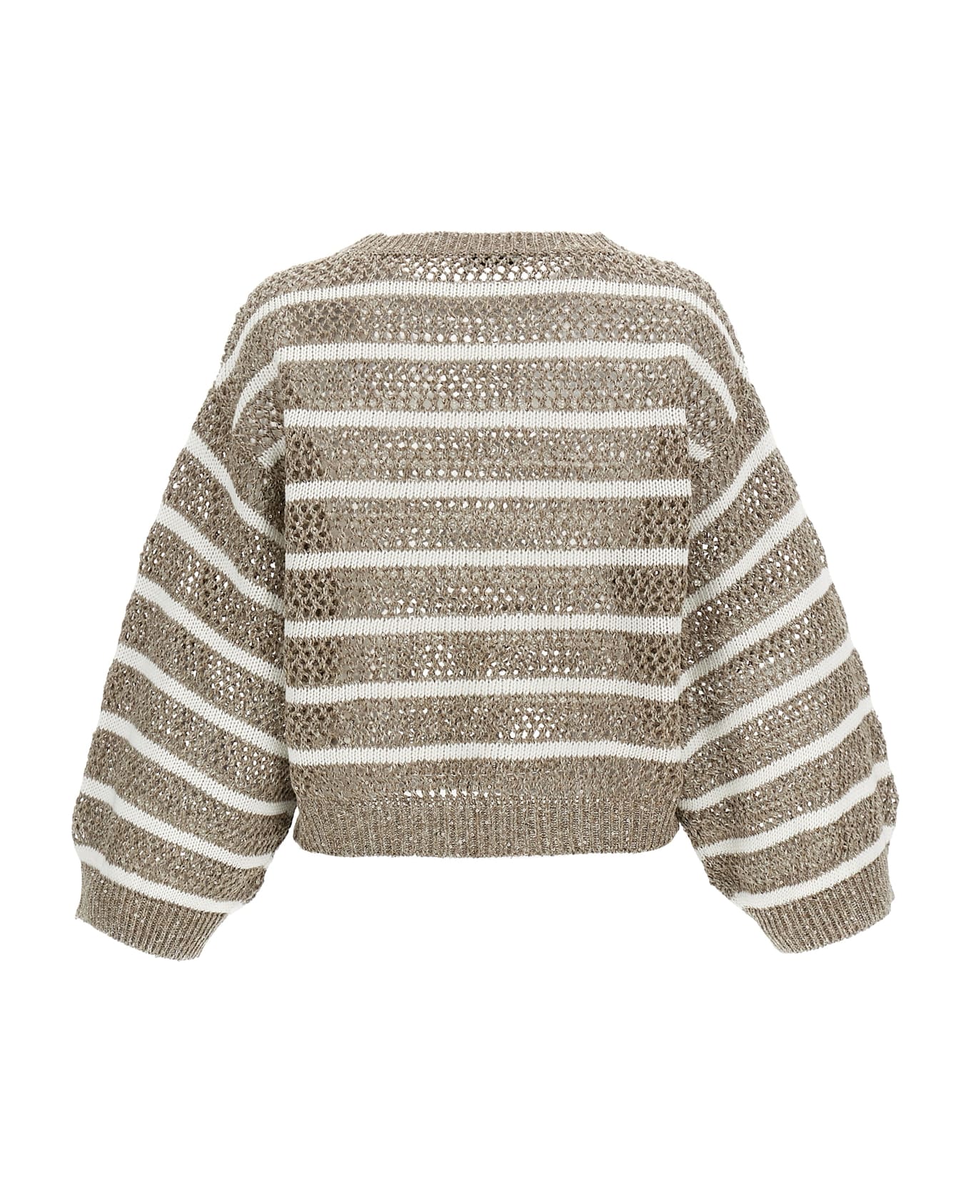 Brunello Cucinelli Pullover 
dazzling Ribbed Net
 - Nutshell+panama