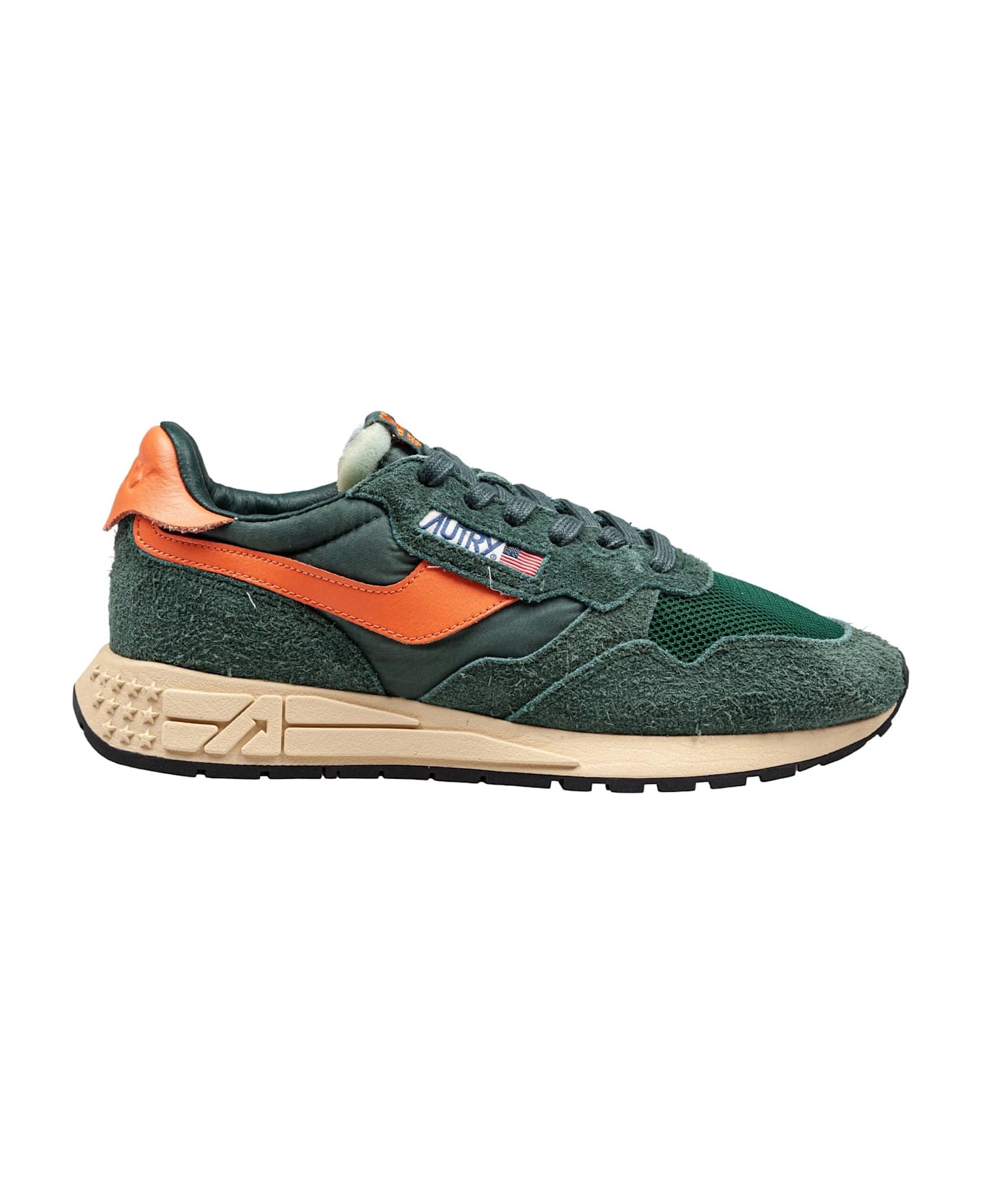 Autry Sneakers Reelwind In Suede And Nylon Color Green - GREEN