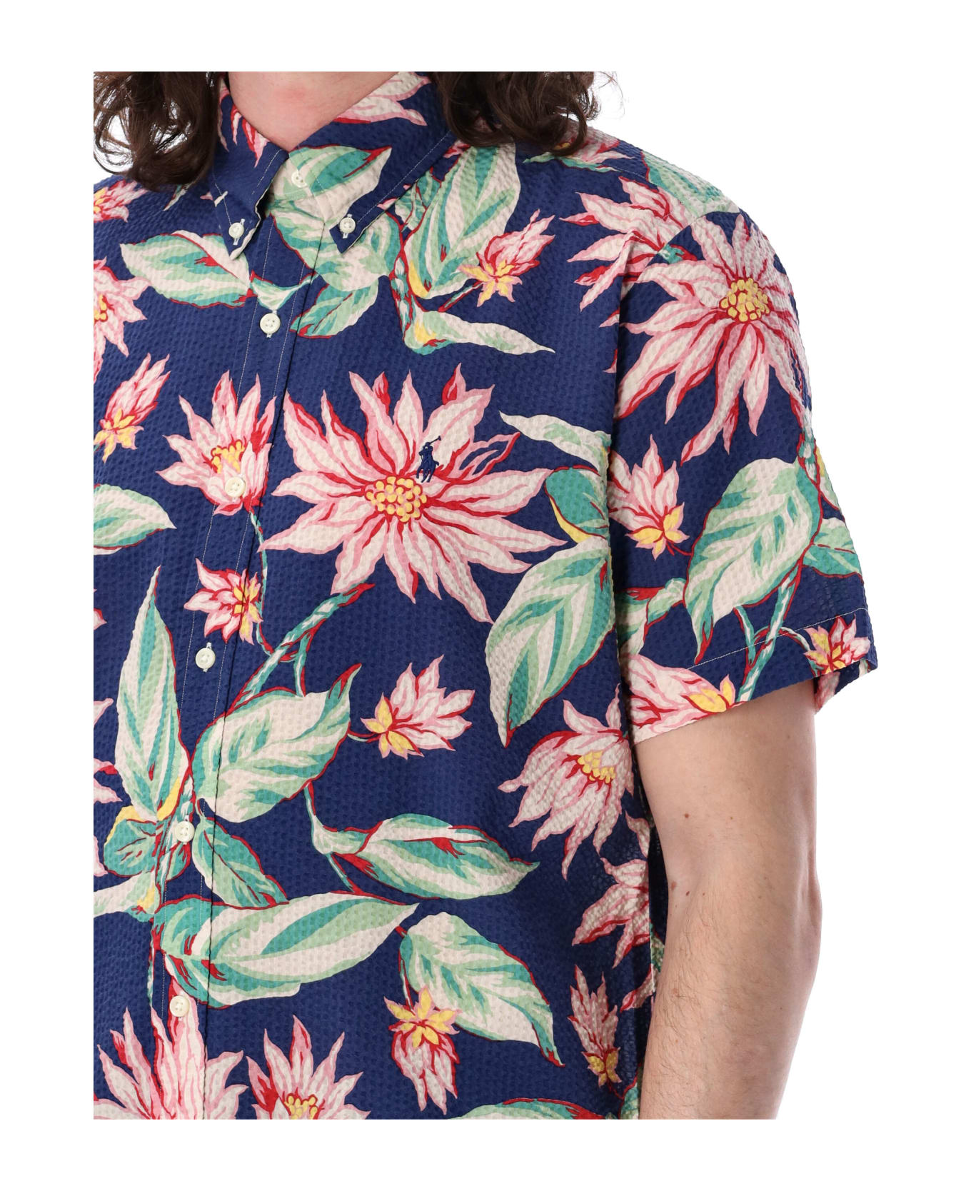 Polo Ralph Lauren Seersucker Short Sleeves Shirt - NAVY