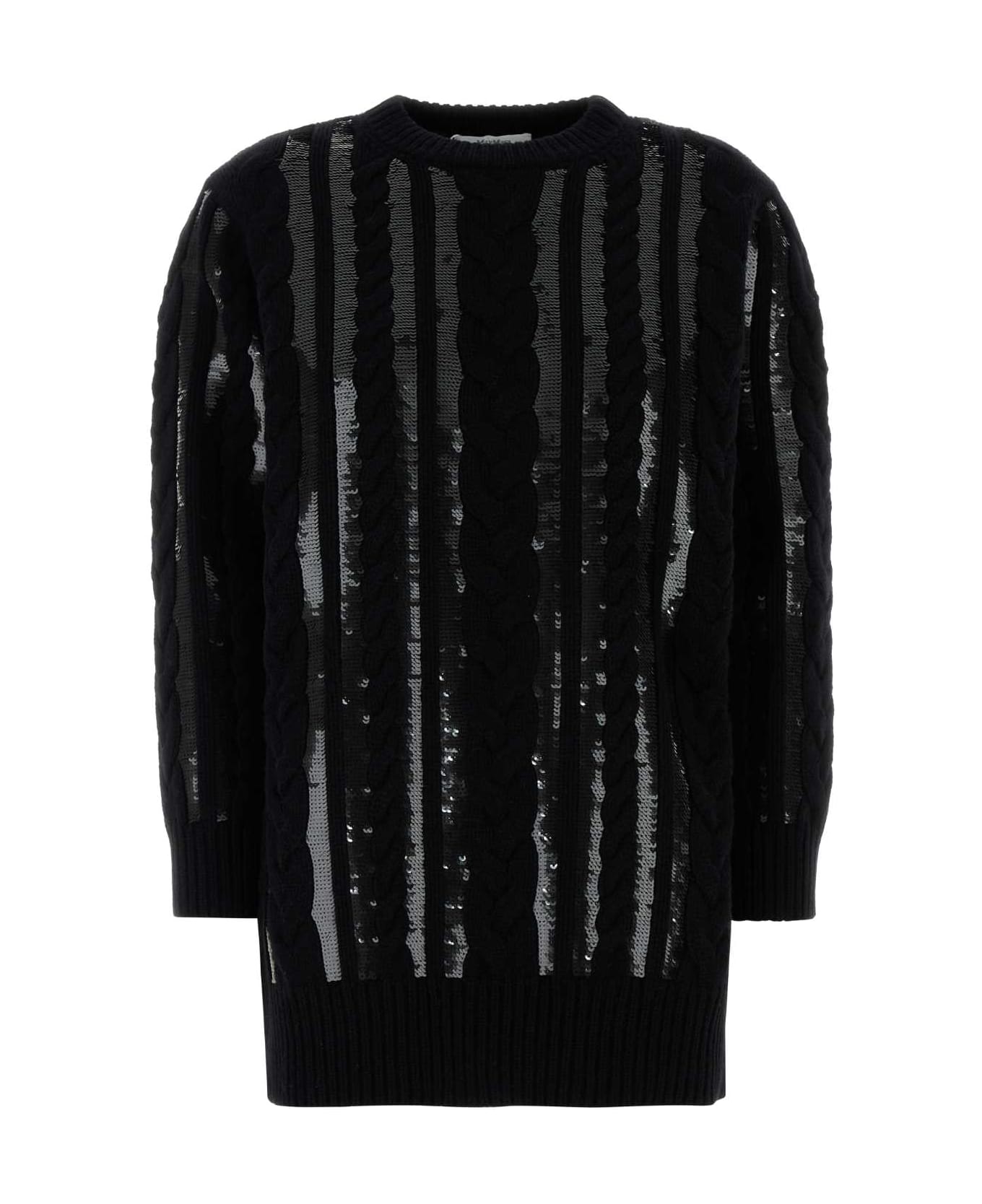 Max Mara Black Wool Blend Mambo Sweater Dress - NERO