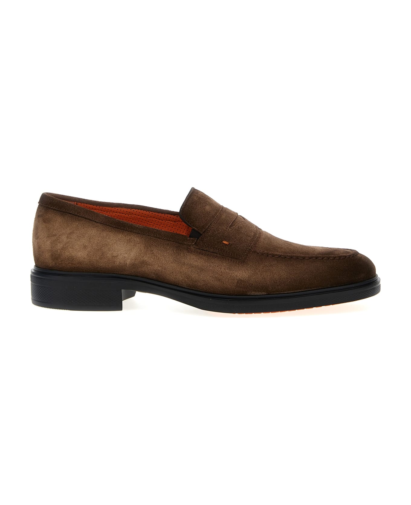 Santoni Suede Loafers - Brown