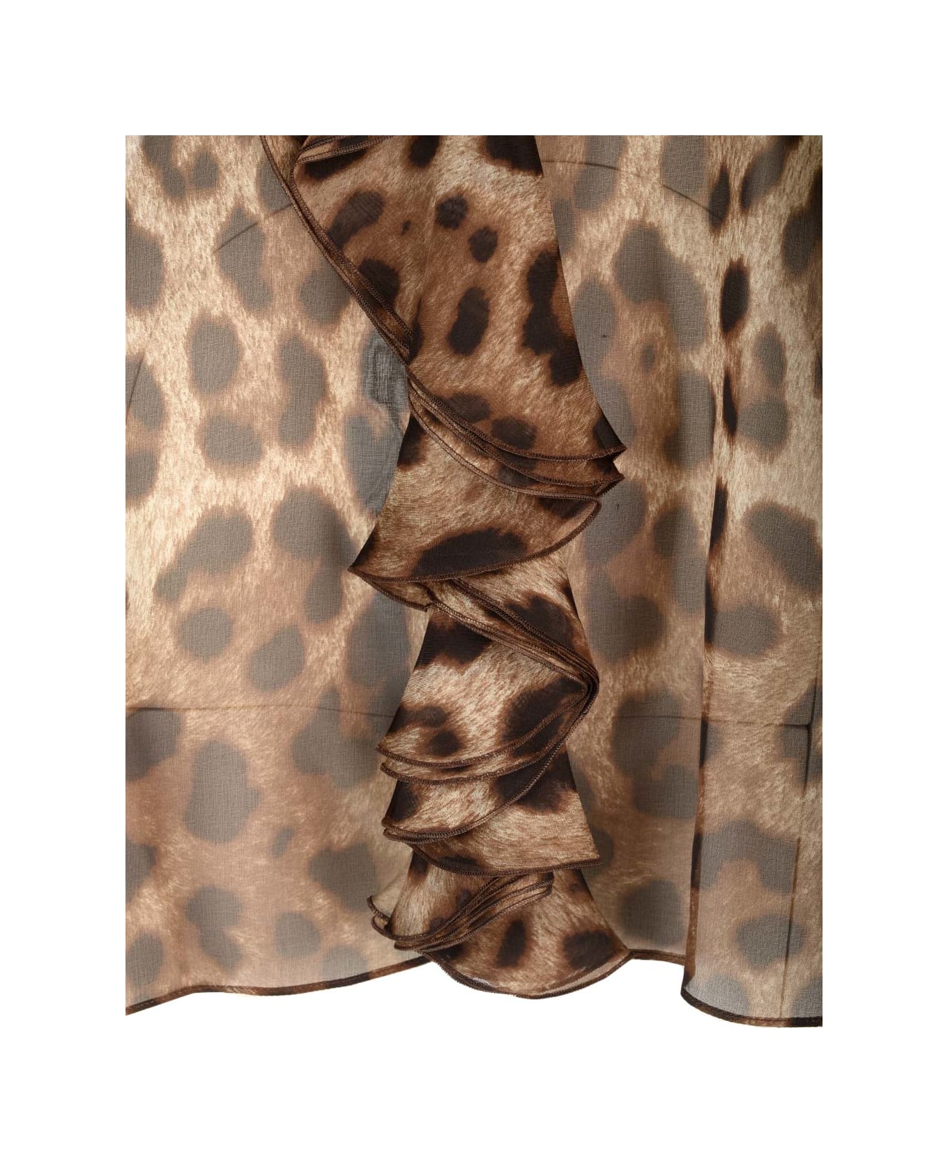Dolce & Gabbana Animal Print Silk Blouse - Print