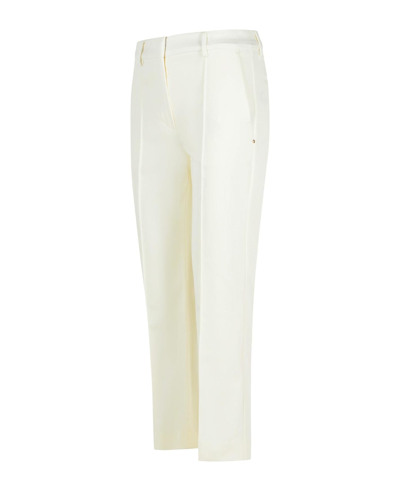 SportMax Etna
 White Cotton Pants - White