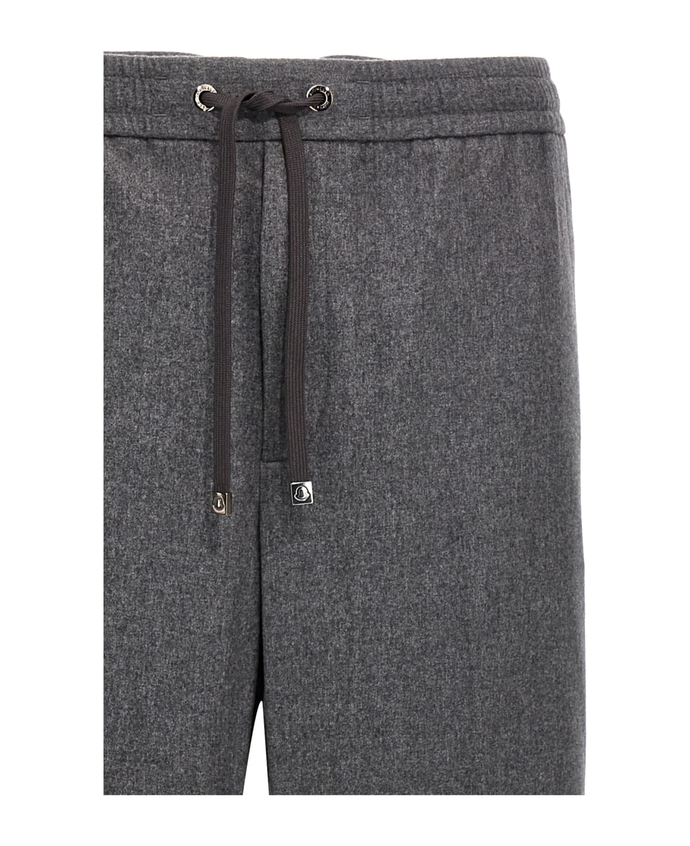 Moncler Grey Cashmere Blend Joggers - Grey