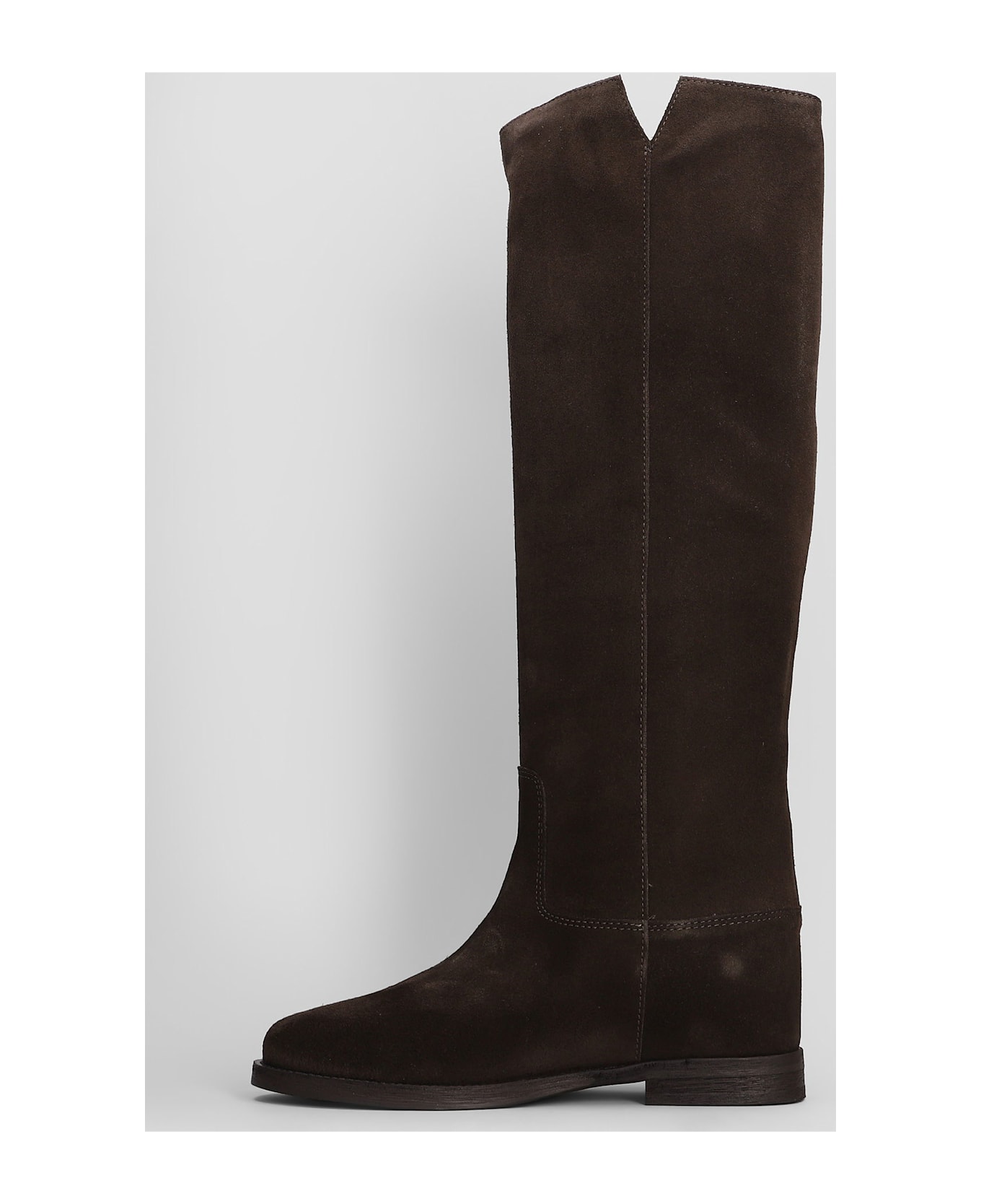 Via Roma 15 In Dark Brown Suede - dark brown