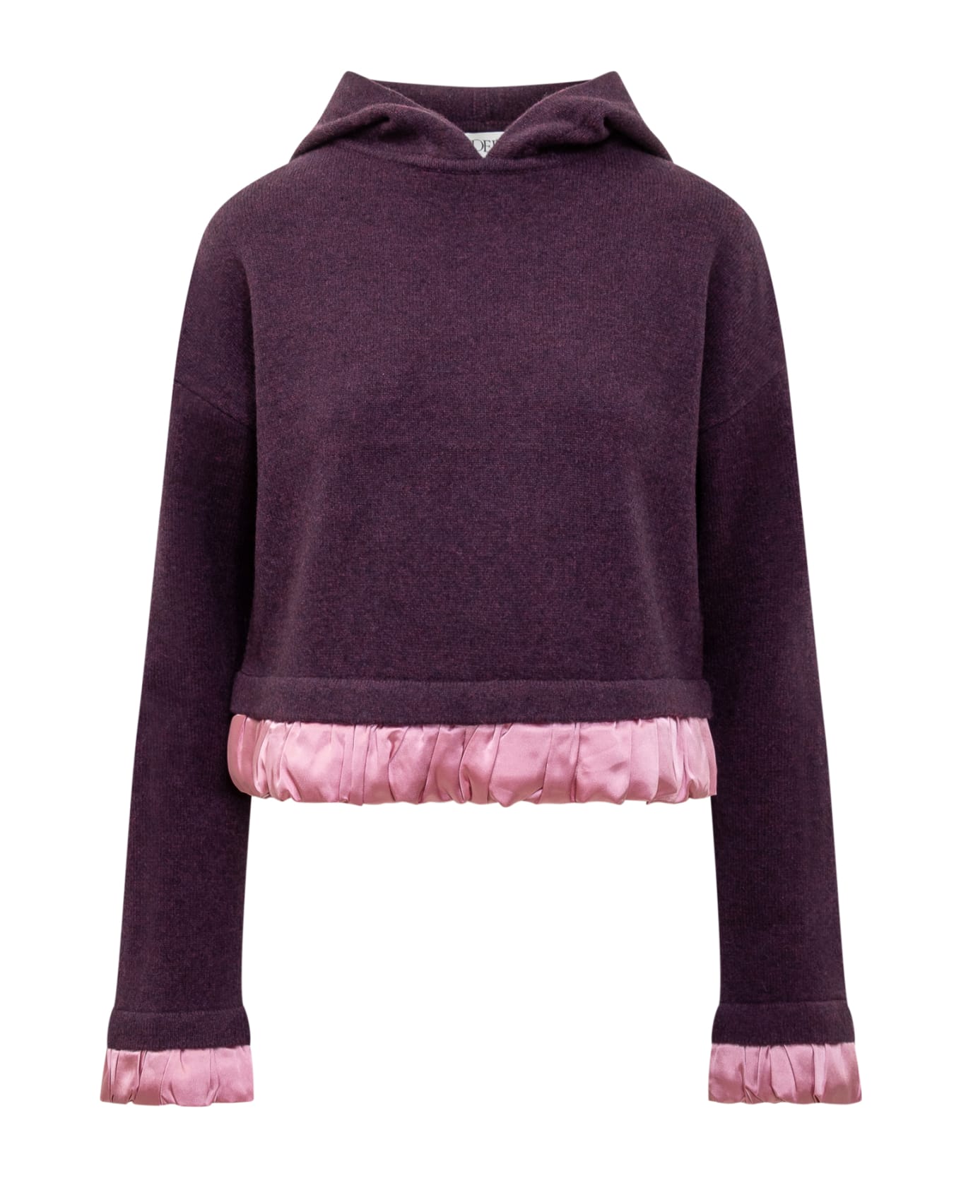 J.W. Anderson Jwanchor Satin Trimmed Sweatshirt - PLUM