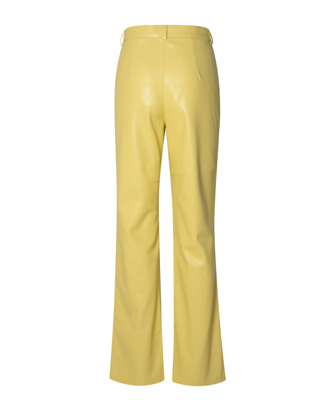 Nanushka 'leena' Lime Polyurethane Pants - Yellow