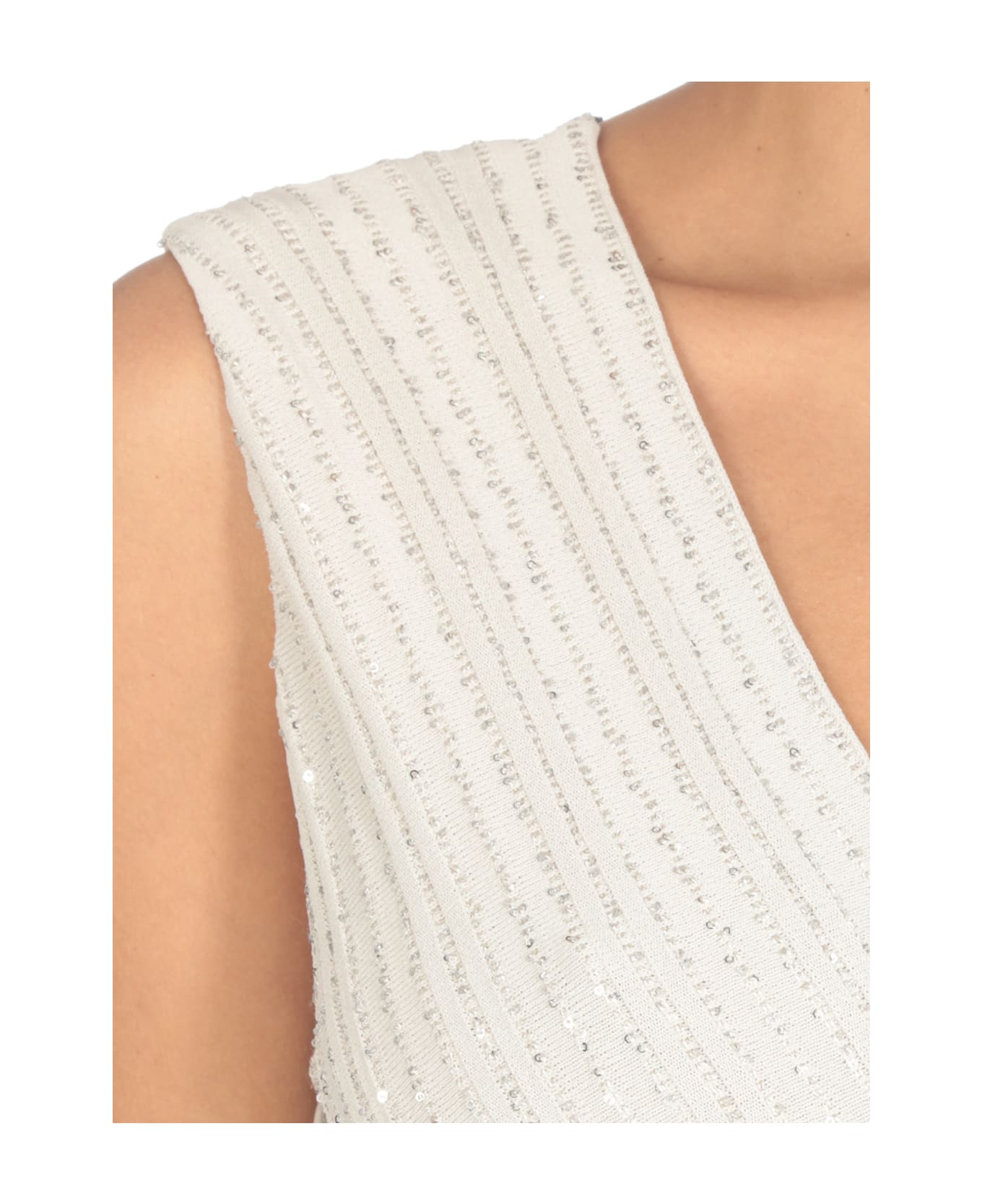 D.Exterior Dress With Paillettes - Lino