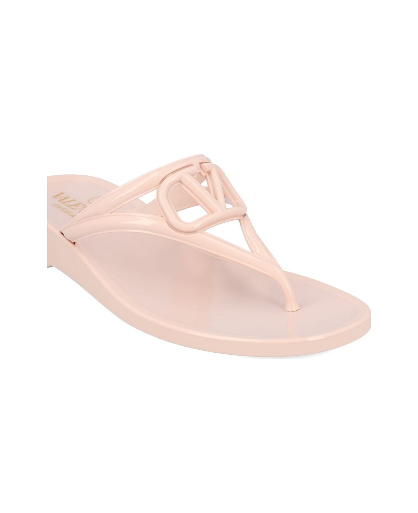 Valentino Garavani Vlogo Signature Slip-on Flip Flops - Pink