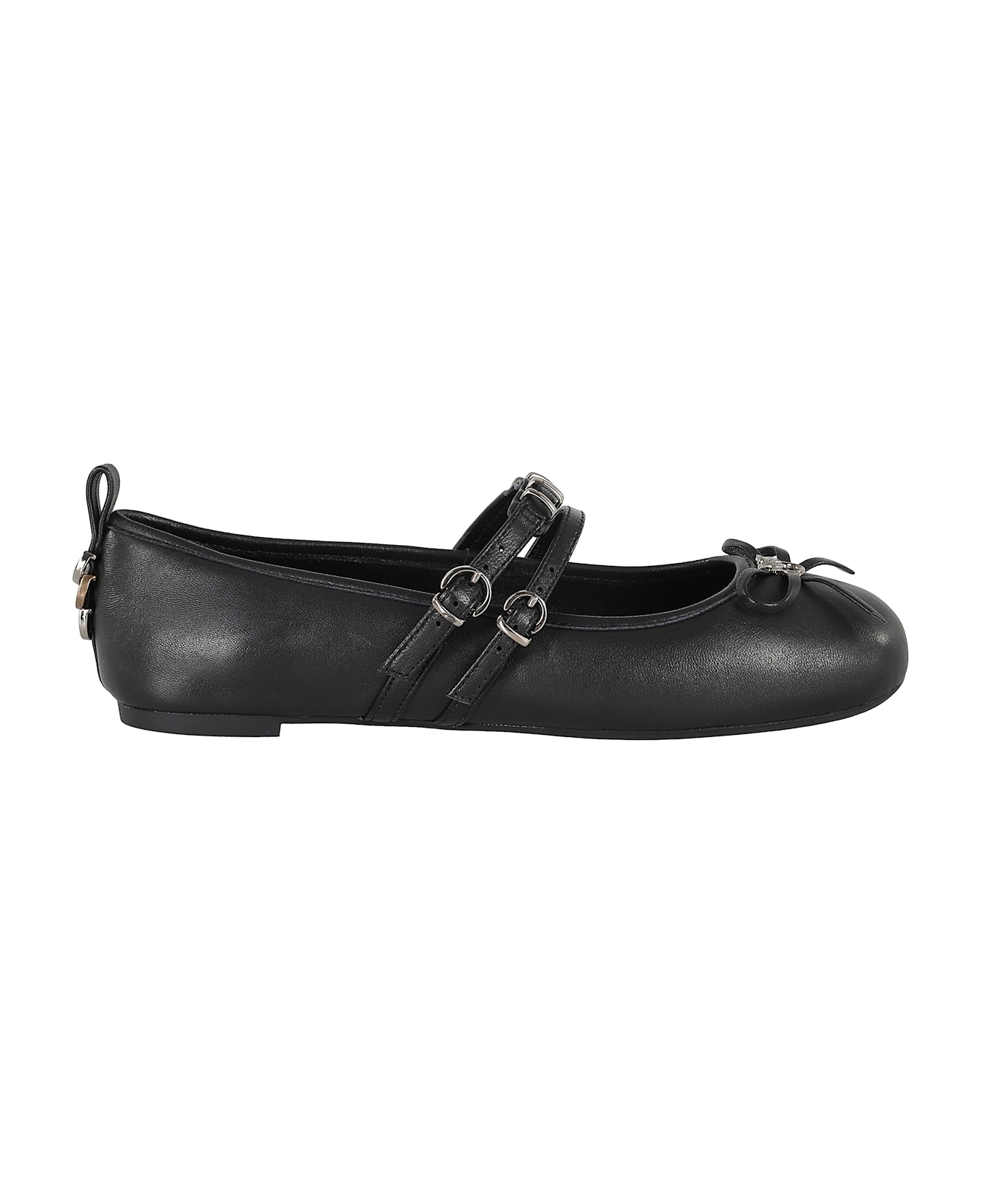 Pinko Gioia Leather Ballet Flats - Black