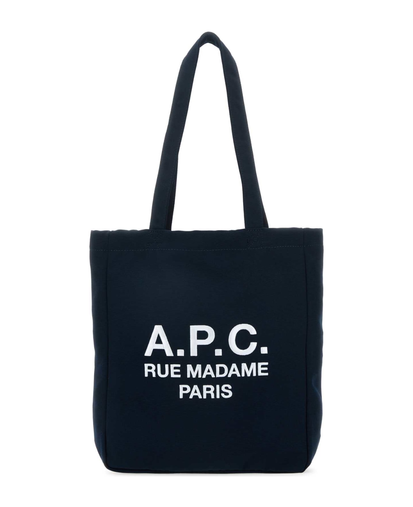 A.P.C. "lou Rue Madame" Tote Bag - DARKNAVY