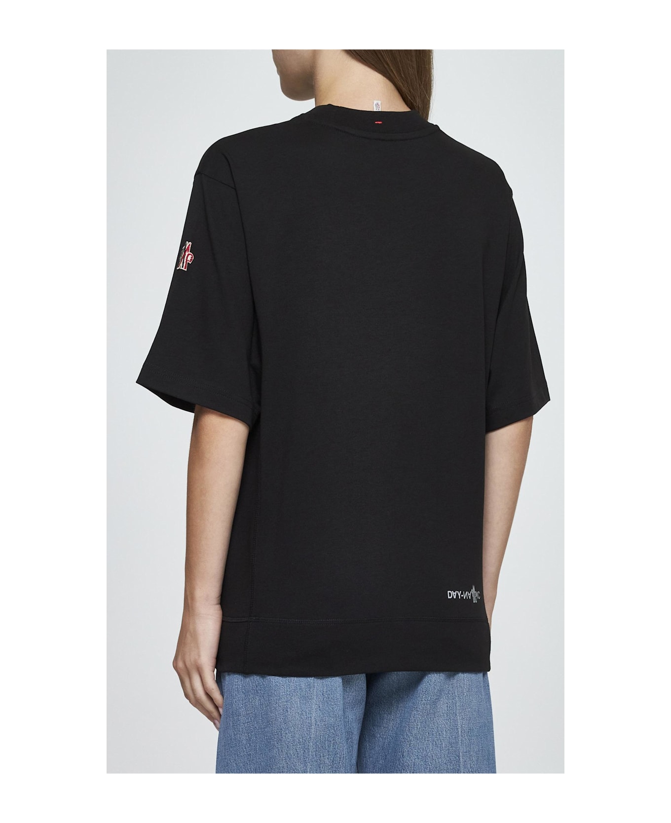 Moncler Logo Cotton T-shirt - Nero