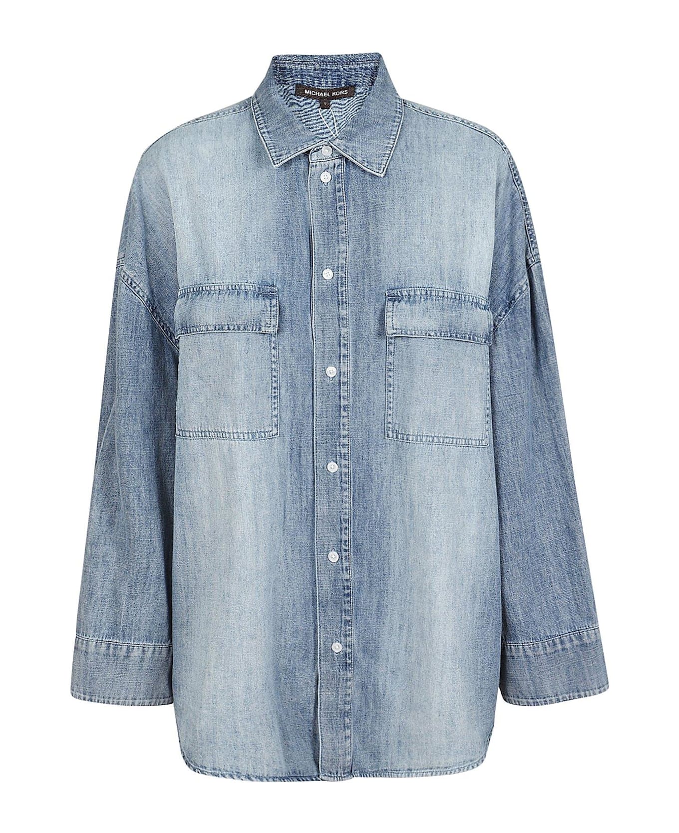 Michael Kors Oversized Chambray Shirt - Blue Wash