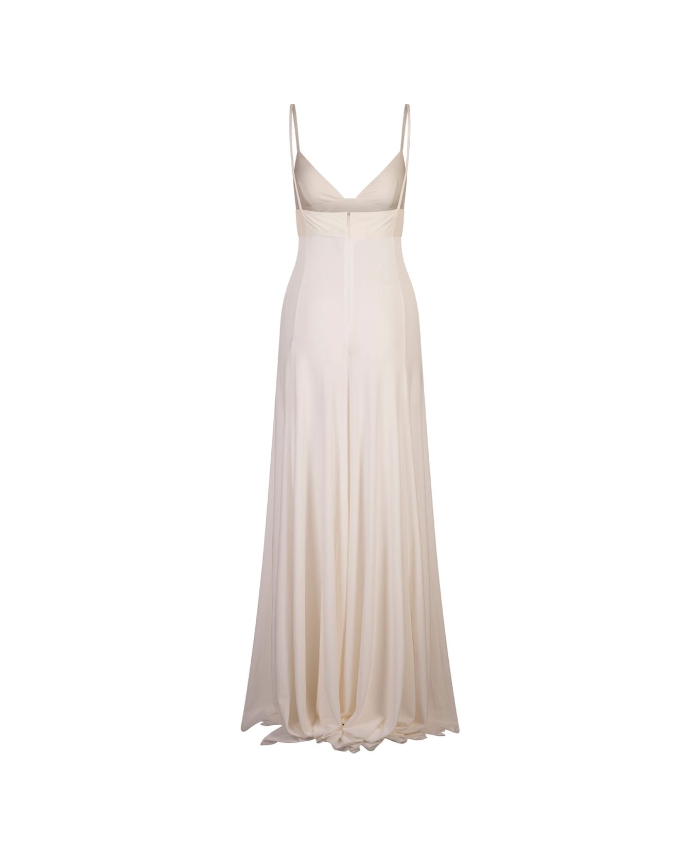 Jacquemus La Robe Spallina Spaghetti-strap Evening Dress - White