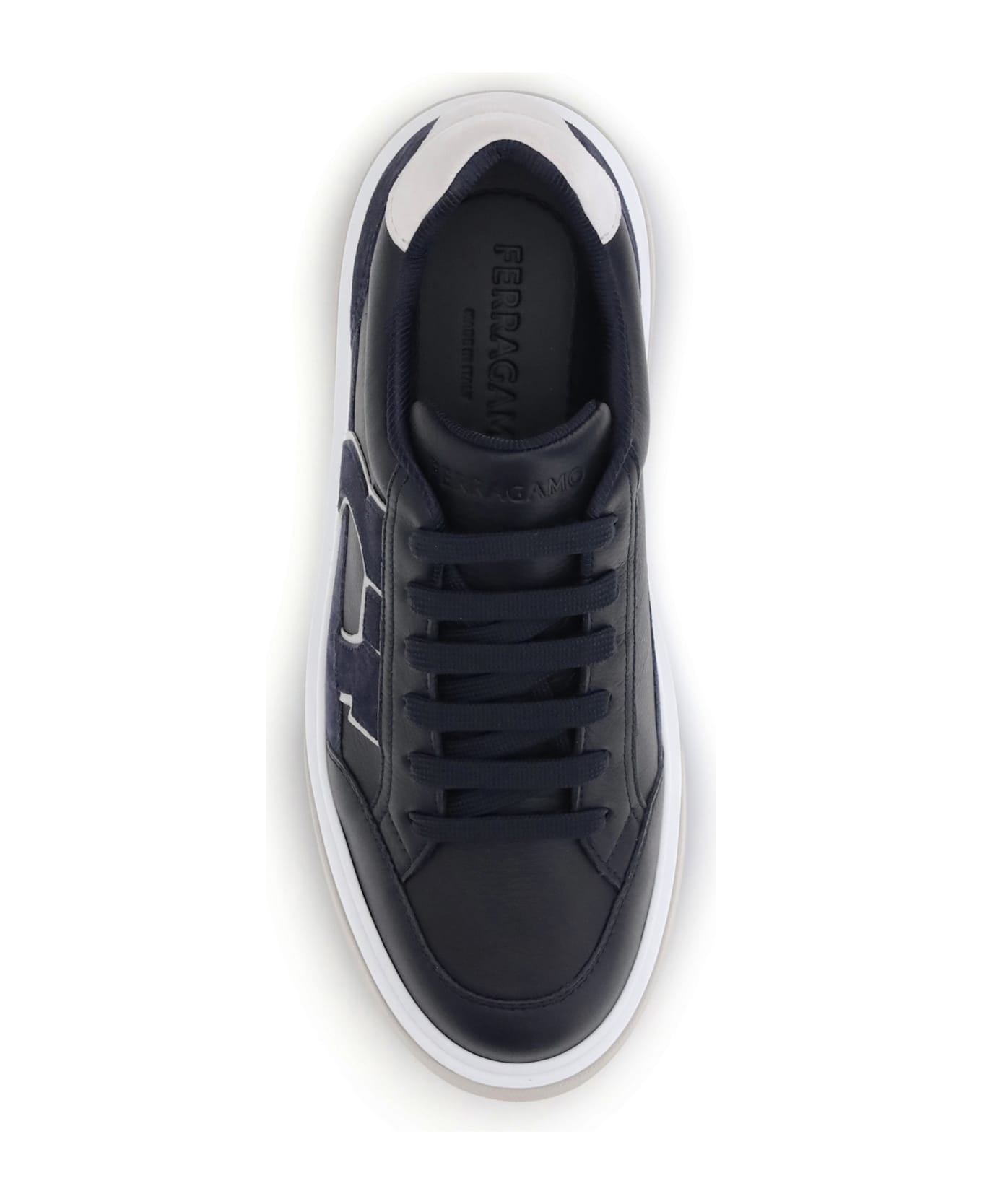 Ferragamo Gancini Leather Sneakers