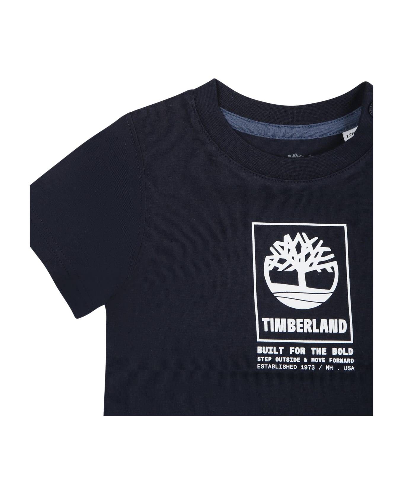 Timberland Blue T-shirt For Baby Boy With Logo - Blue
