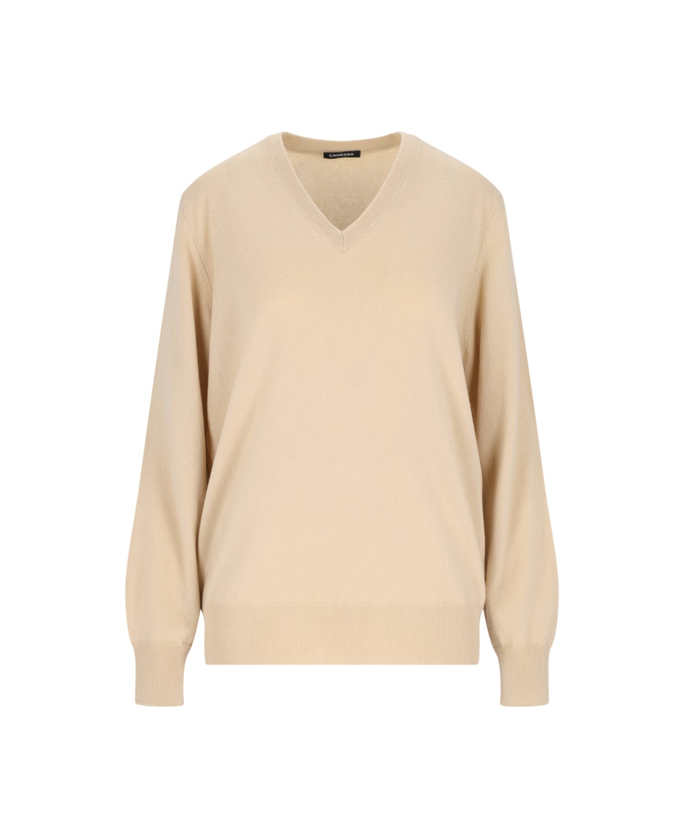 Canessa V-neck Sweater - Beige