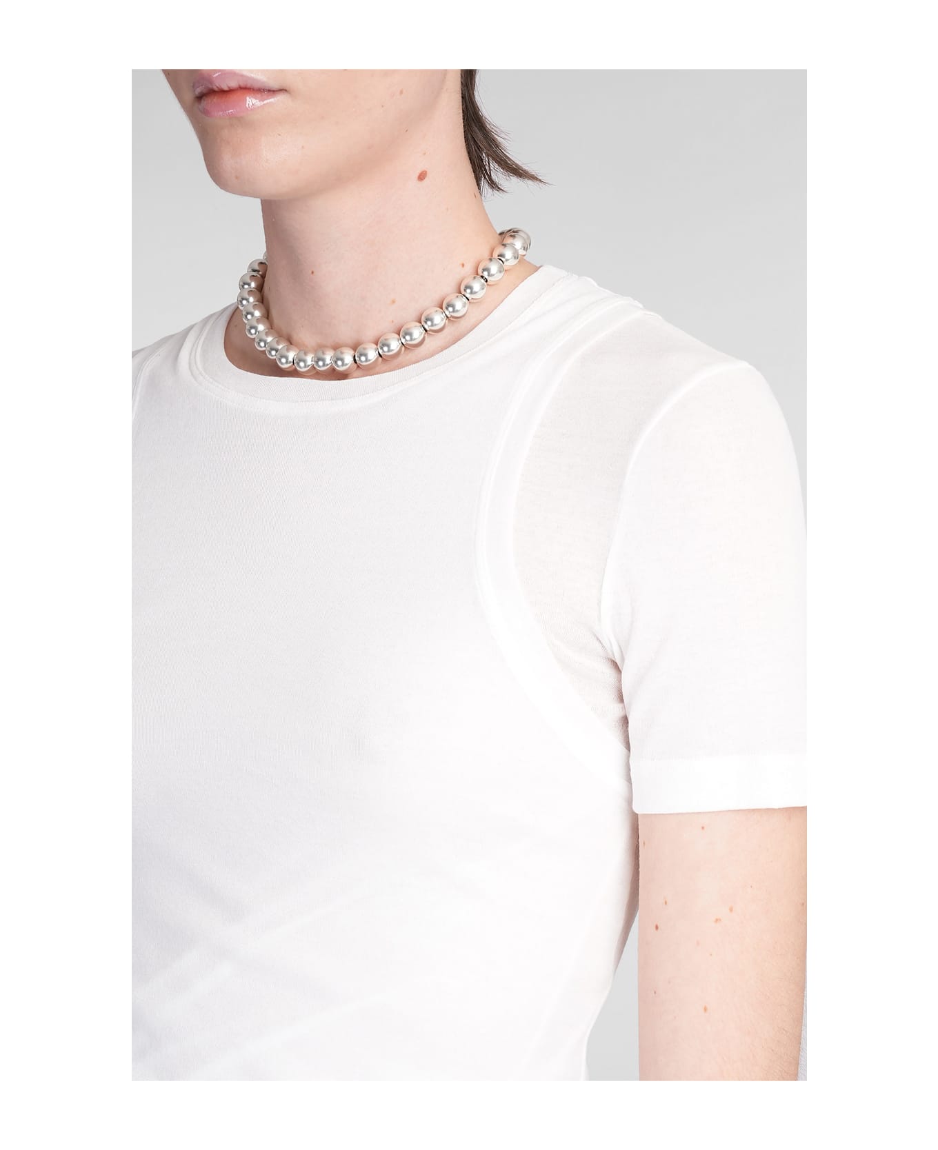 Jil Sander Top Cn Ls Topwear In White Cotton - white