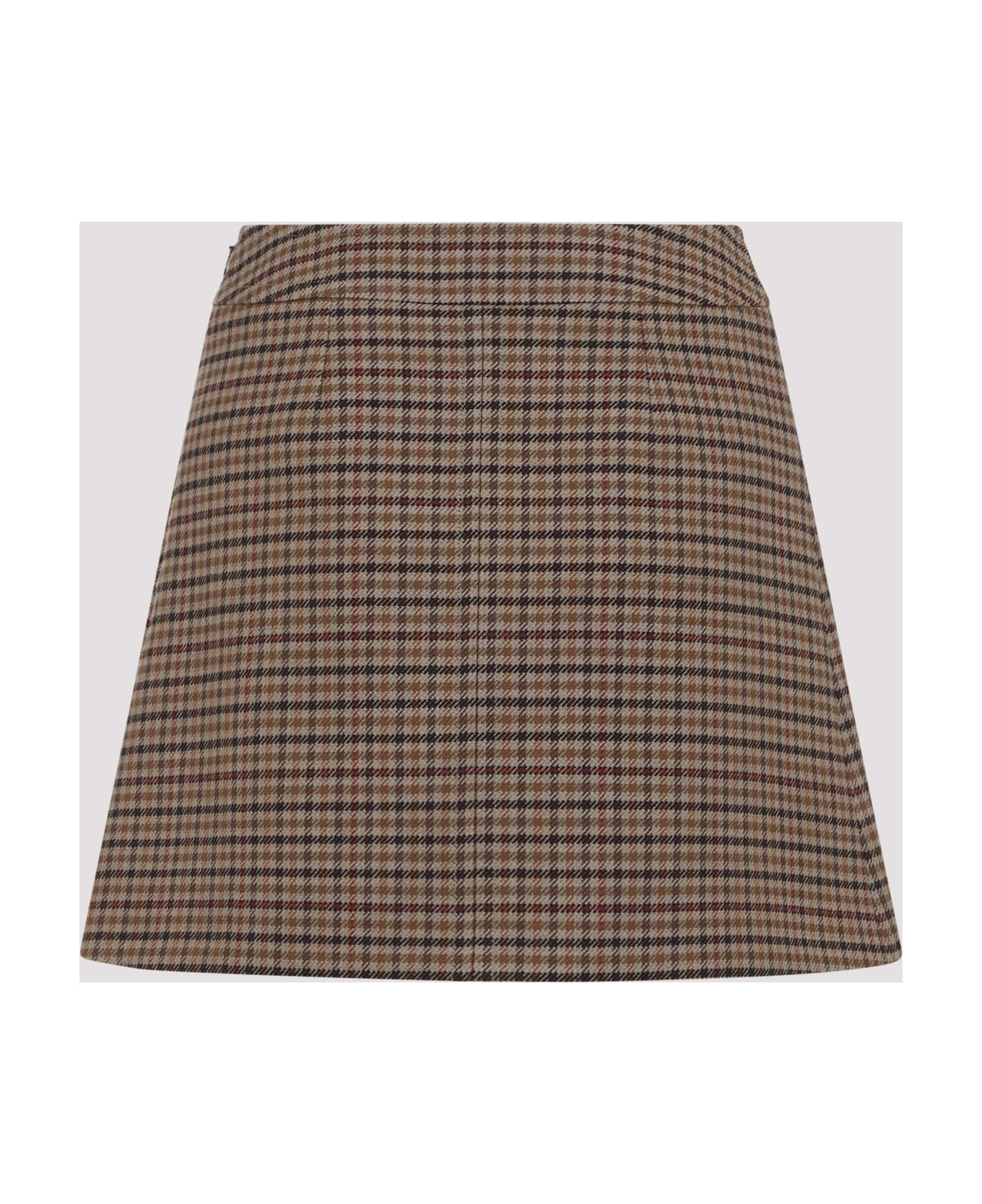 Celine Wool Mini Skirt - Np Beige Noisette Noir