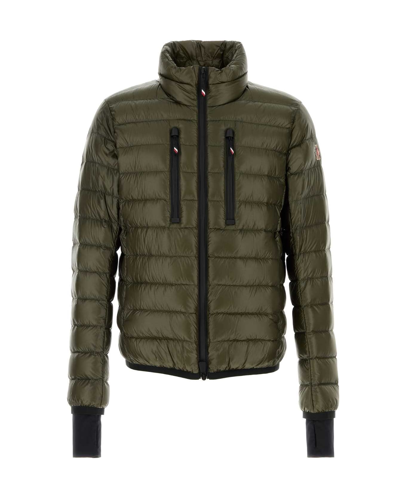 Moncler Grenoble Olive Green Nylon Hers Down Jacket - 23I