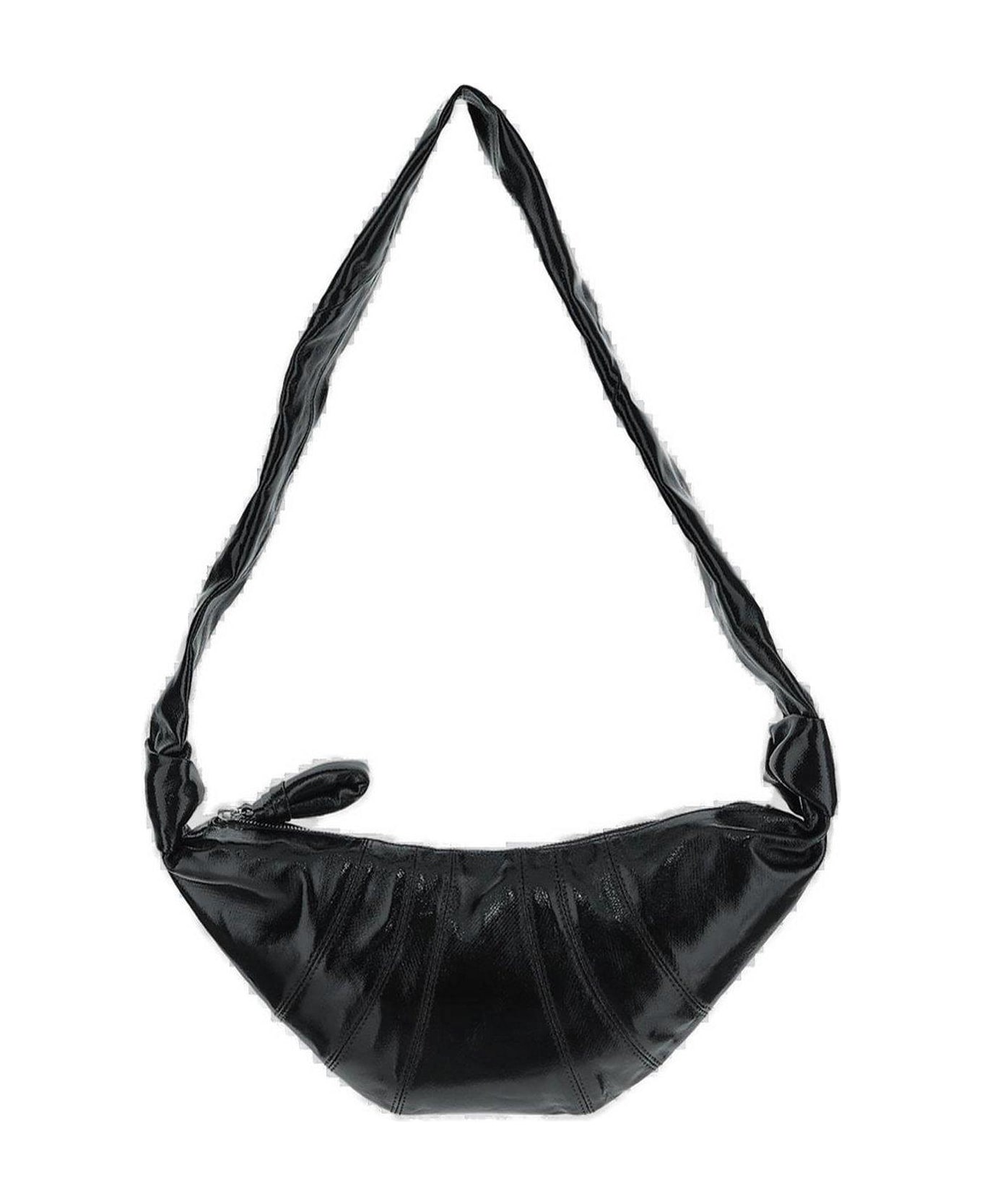 Lemaire Small Croissant Zipped Shoulder Bag - BLACK