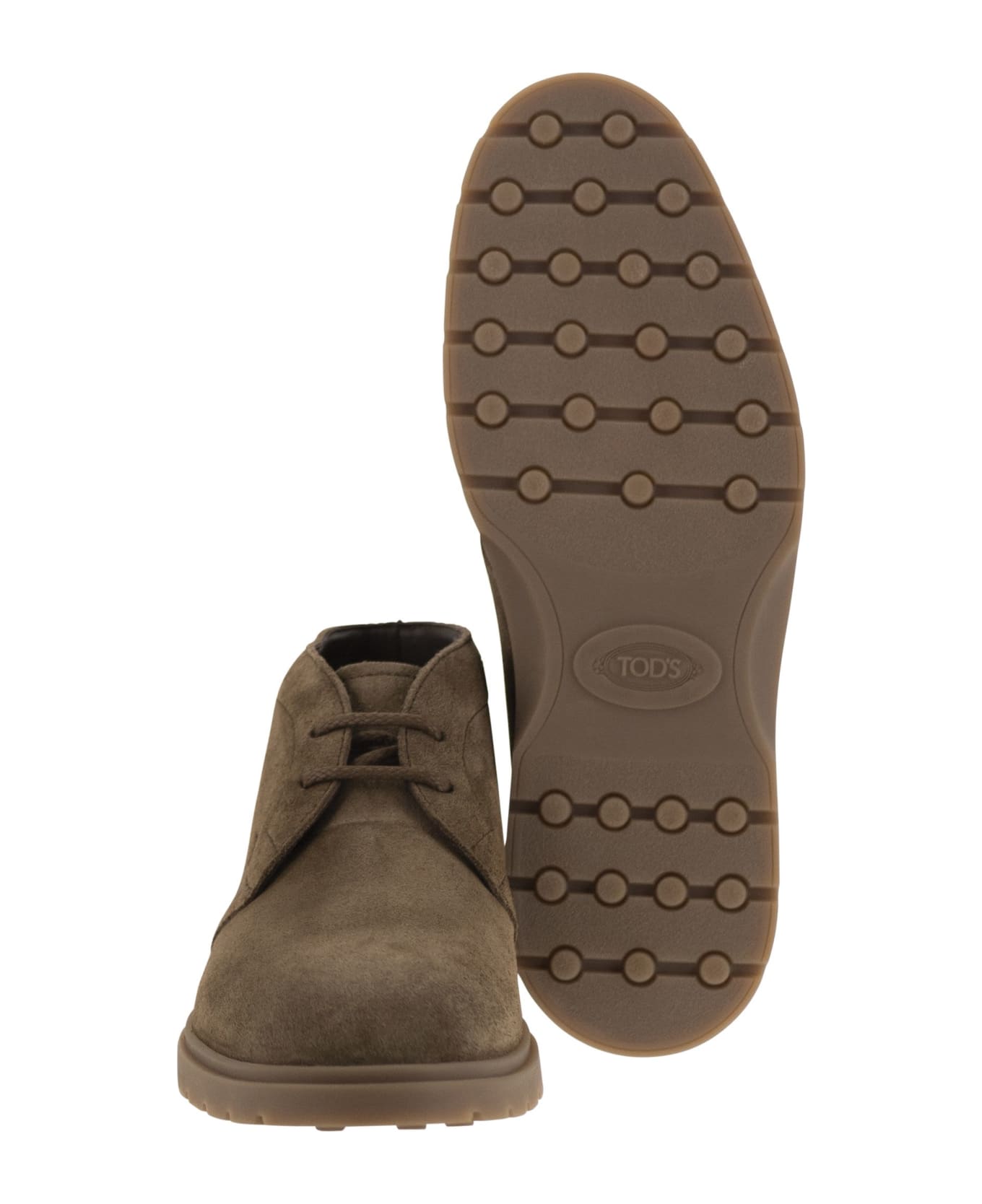 Tod's Suede Leather Boots - Beige